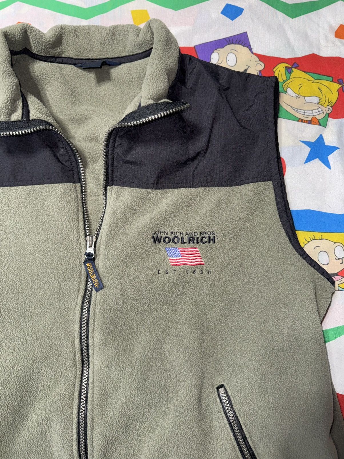 Woolrich Woolen Mills VTG John Rich Bros Woolrich Vest Mens Full Zip Fleece Jacket Size US L / EU 52-54 / 3 - 1 Thumbnail