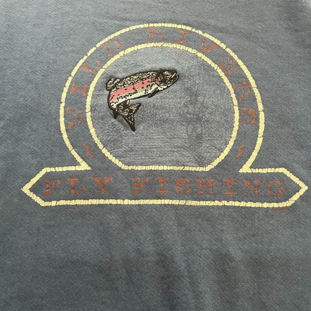 Lee × Vintage VINTAGE Wild Rivers Fly Fishing Lee Sport Sweatshirt Size US L / EU 52-54 / 3 - 2 Thumbnail