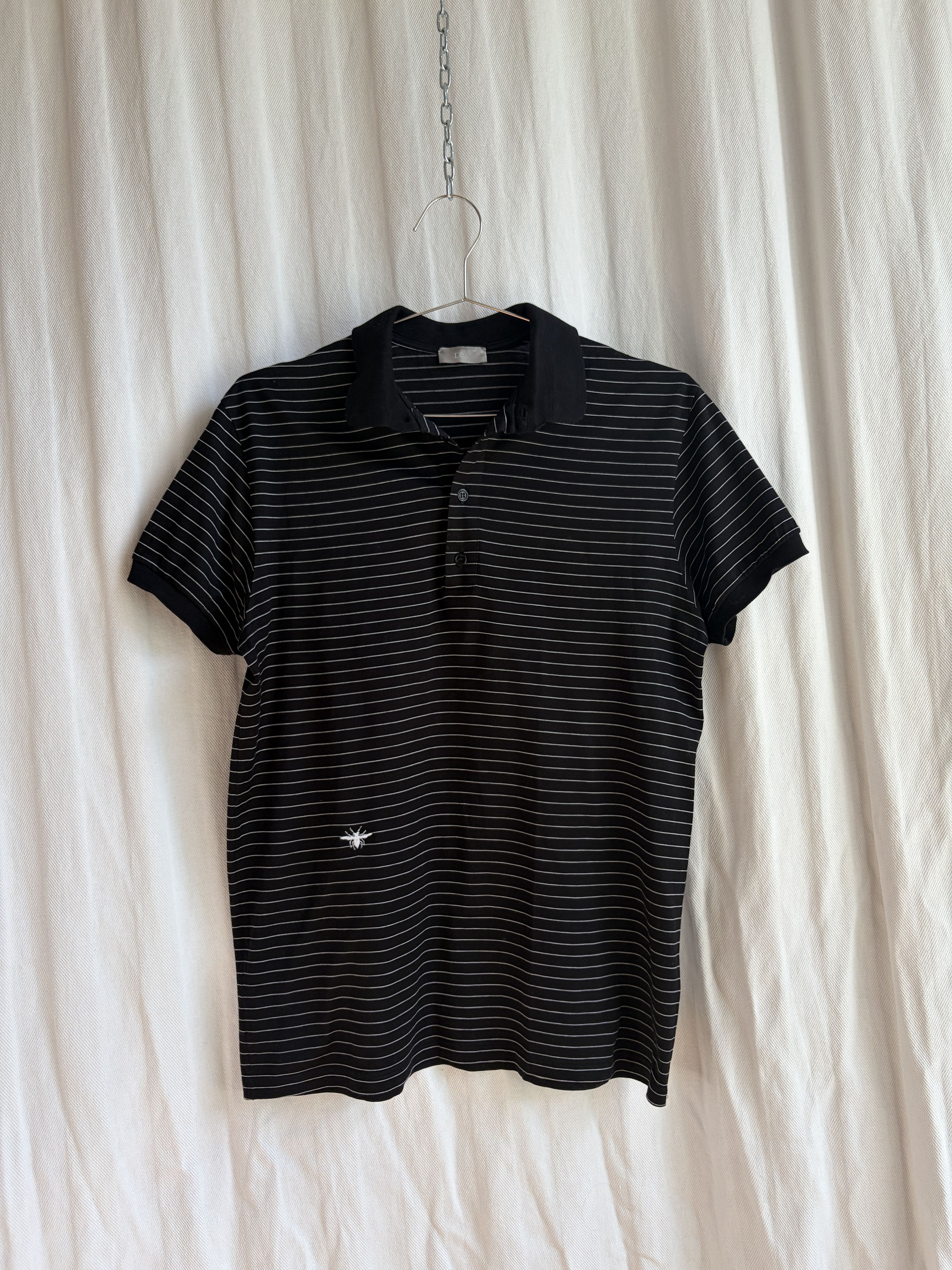 Dior Dior Homme SS06 Black Polo Shirt Rhinestones in size S | Grailed