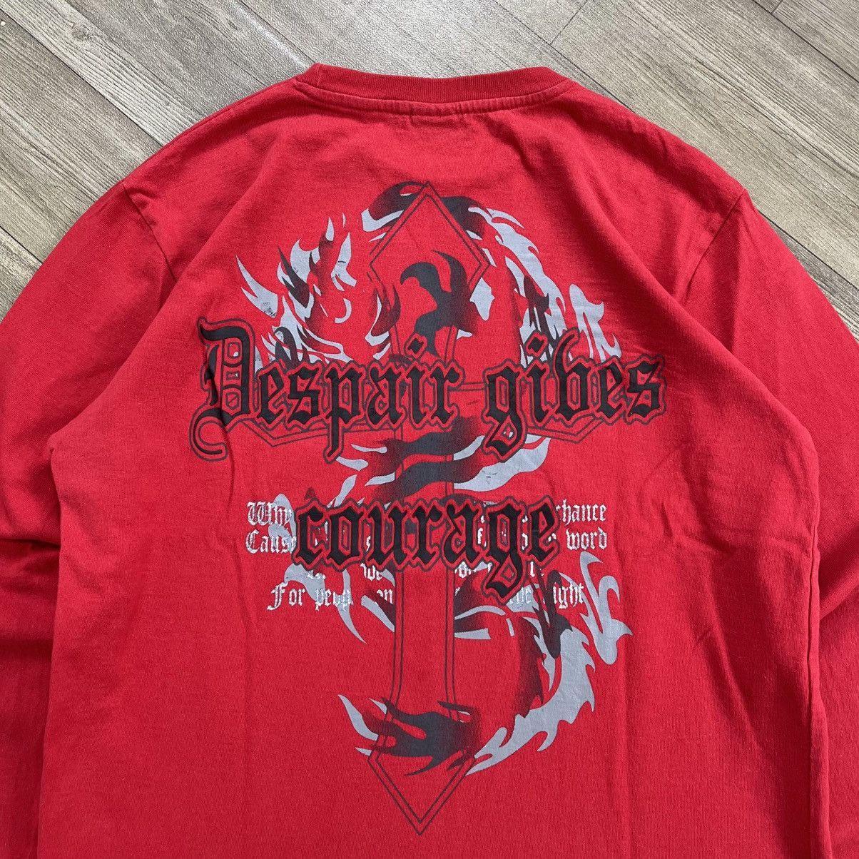 20471120 2000s Beaumere Cross Tribal Grunge Y2K Lgb Style LongSleeve Size US M / EU 48-50 / 2 - 2 Thumbnail