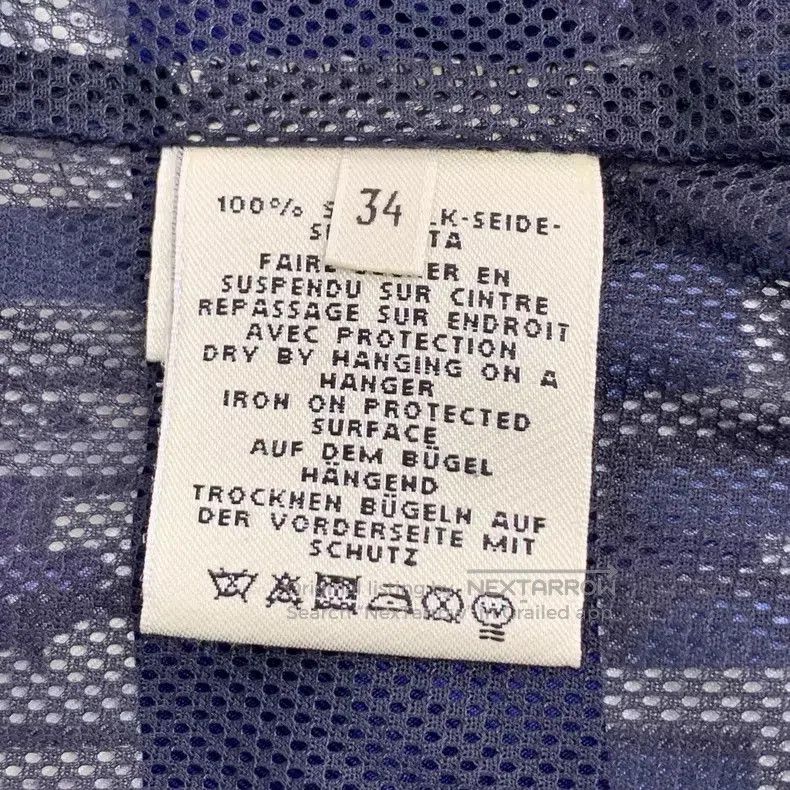 Hermes Hermes Dark blue pattern all-over printed mulberry silk ho Size XXS / US 00 / IT 34 - 6 Thumbnail
