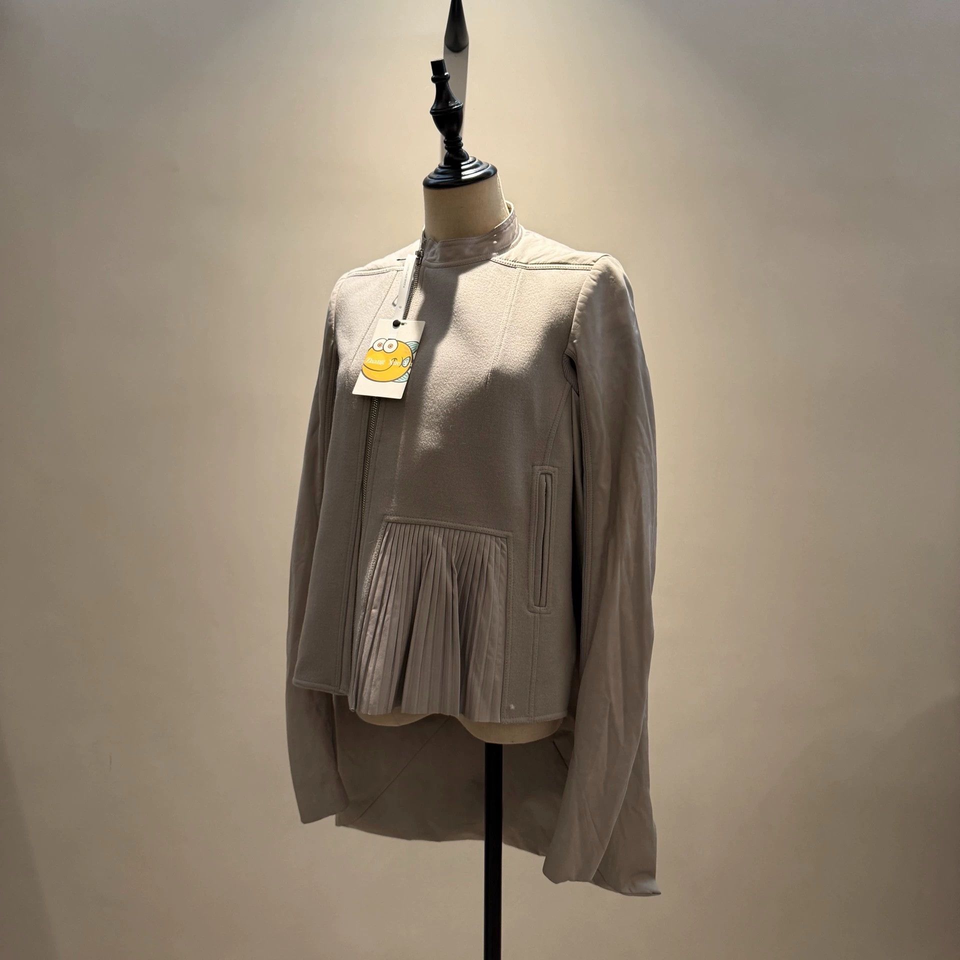Rick Owens Rick Owens Women's Side Zipper Lambskin and Wool Coat Size L / US 10 / IT 46 - 1 Thumbnail