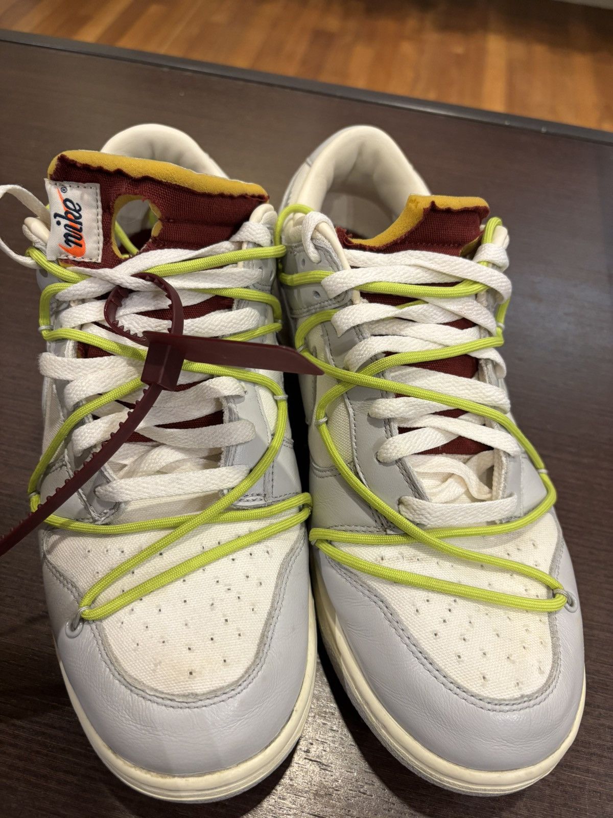 Nike × Off-White Nike X Off-White Dunk Low ‘Lot 8’ Size US 11 / EU 44 - 4 Thumbnail