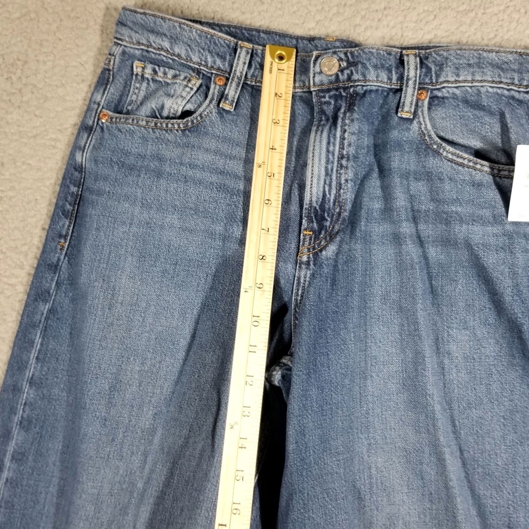 Gap GAP Mid Rise UltraSoft Easy Baggy Denim Jeans 29/8R NWT Blue 90s Vintage Womens Jeans Baggy Relaxed Size 29" - 7 Thumbnail
