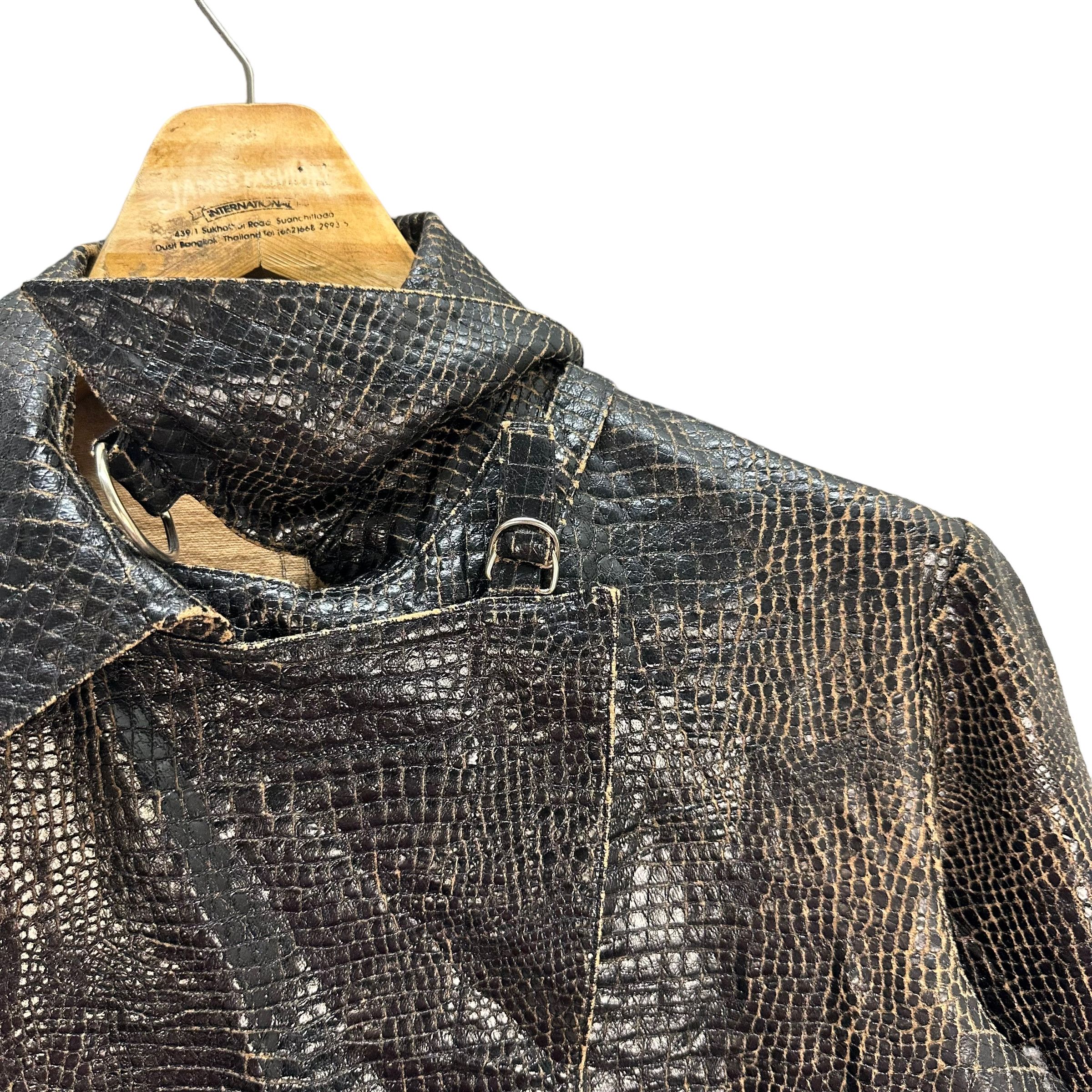 Japanese Brand MARTINE DOUVIER NICE TRASHED DESIGN JACKET #8062-199 Size M / US 6-8 / IT 42-44 - 3 Thumbnail