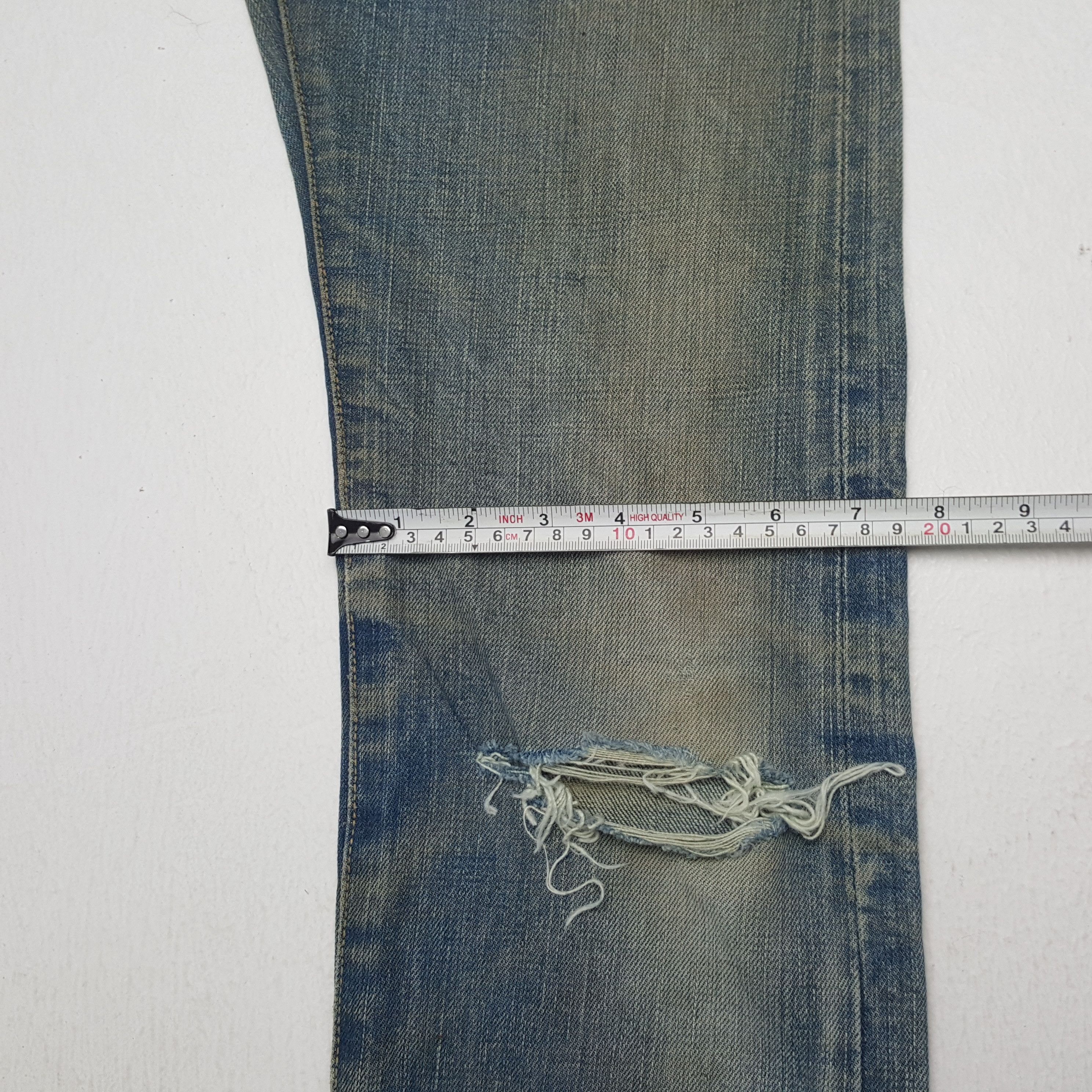 Edwin × Vintage EDWIN Distressed Jeans Streetwear Rock Punk Style Size US 26 / EU 42 - 10 Thumbnail