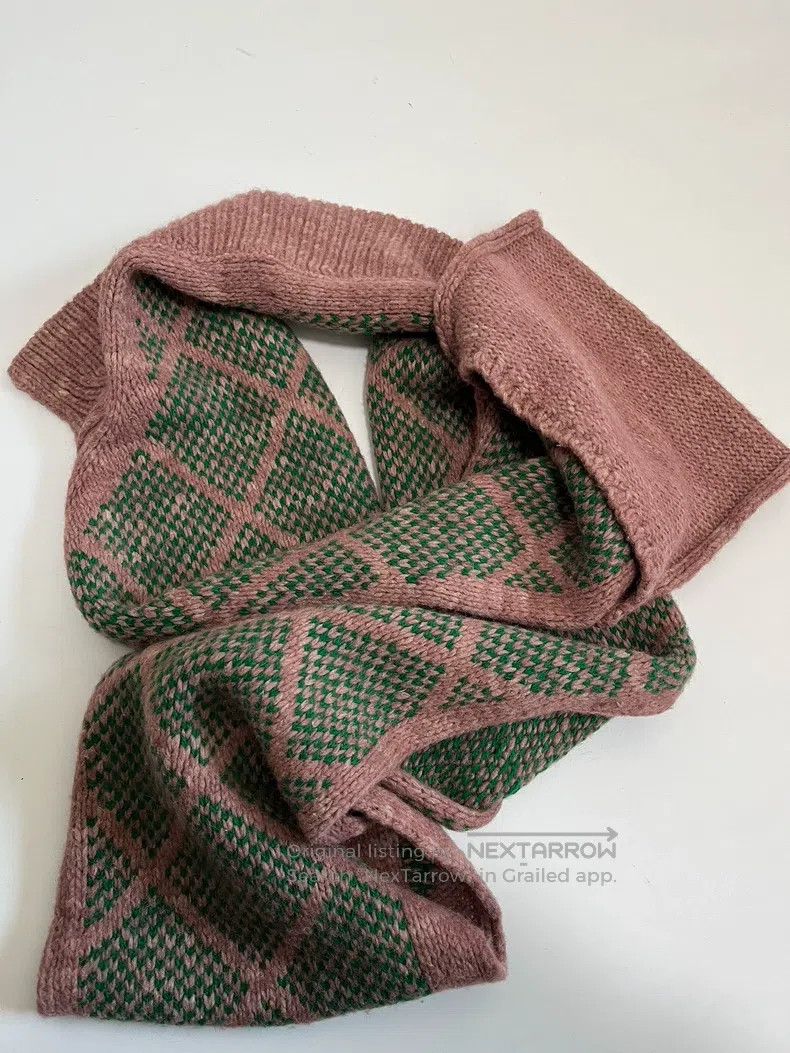 Dries Van Noten DRIES VAN NOTEN Mint green diamond print scarf Size ONE SIZE - 9 Thumbnail