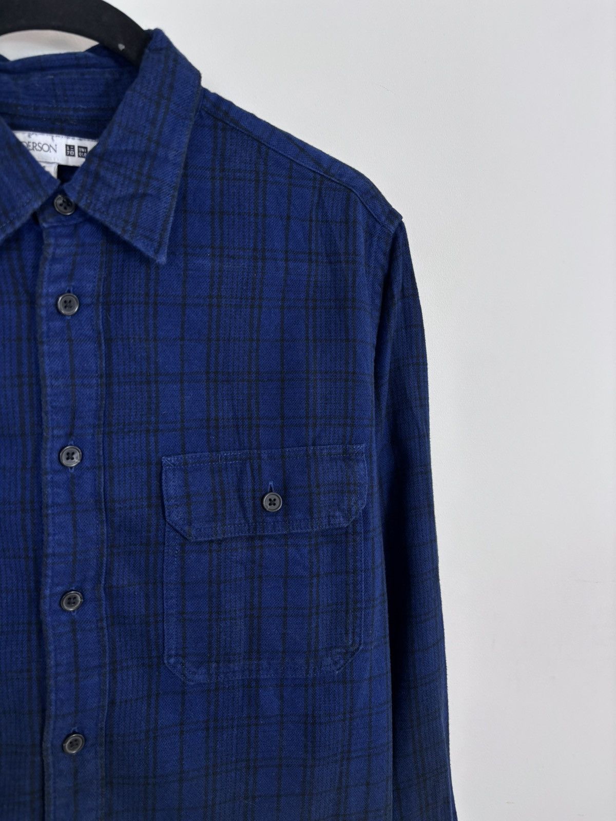 JW Anderson × Uniqlo JW Anderson X Uniqlo Men’s Blue Checkered Flannel Shirt Size US S / EU 44-46 / 1 - 6 Thumbnail