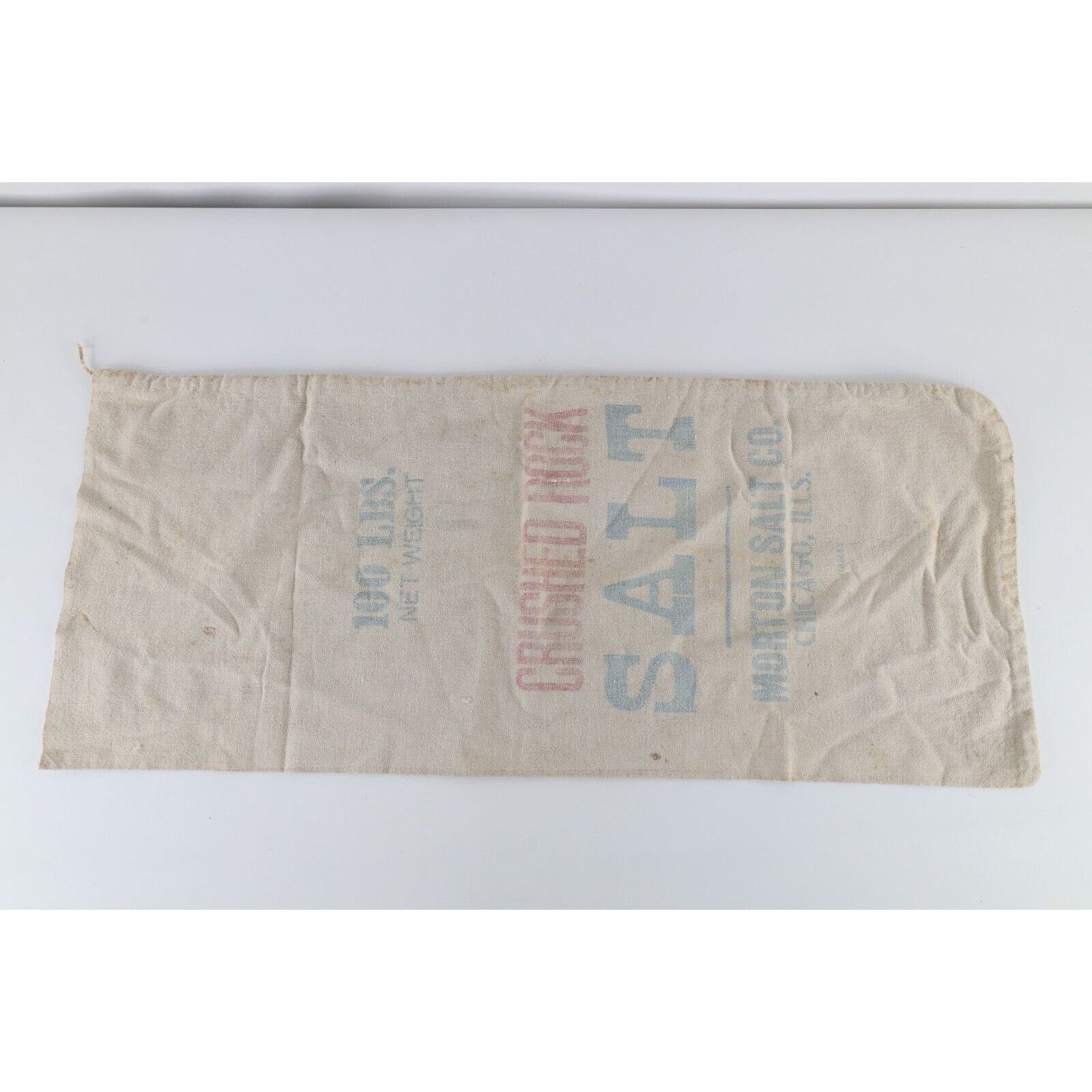 Vintage Vintage 20s 30s Morton Salt Co Crushed Rock Salt Bag Size ONE SIZE - 8 Thumbnail