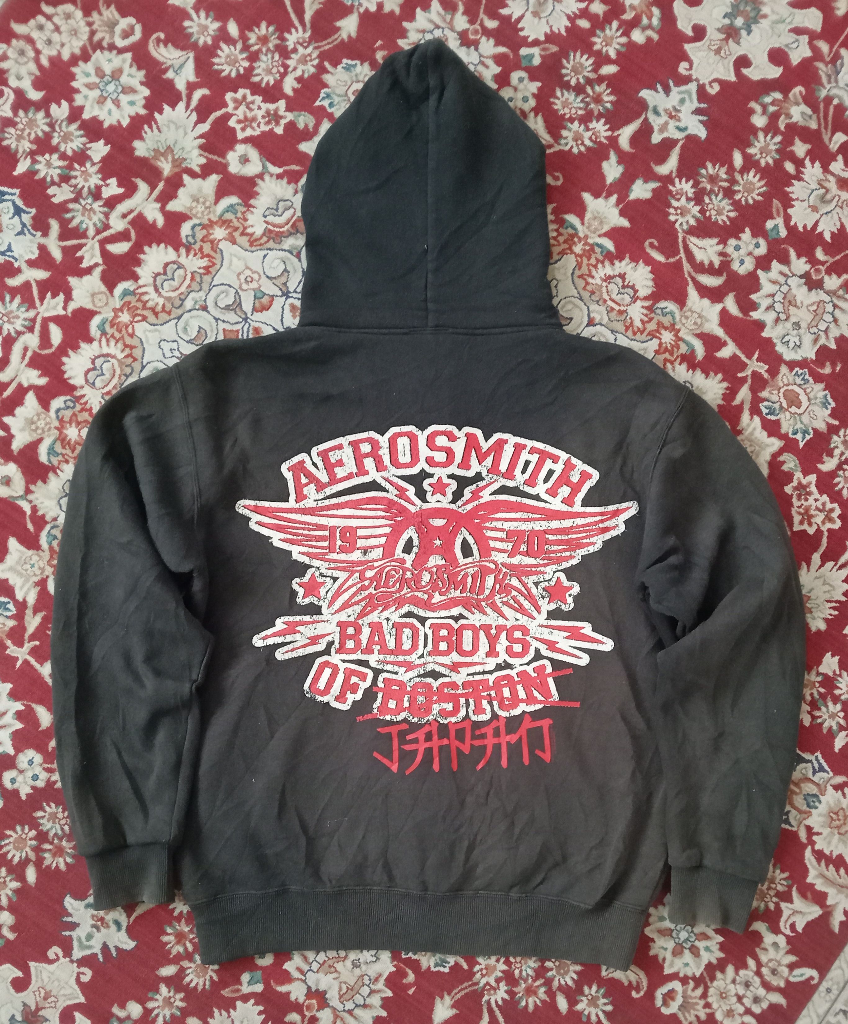 Aerosmith × Vintage Vintage Aerosmith Bad Boys of Japan Hoodie Zipped Jacket Size US M / EU 48-50 / 2 - 1 Thumbnail