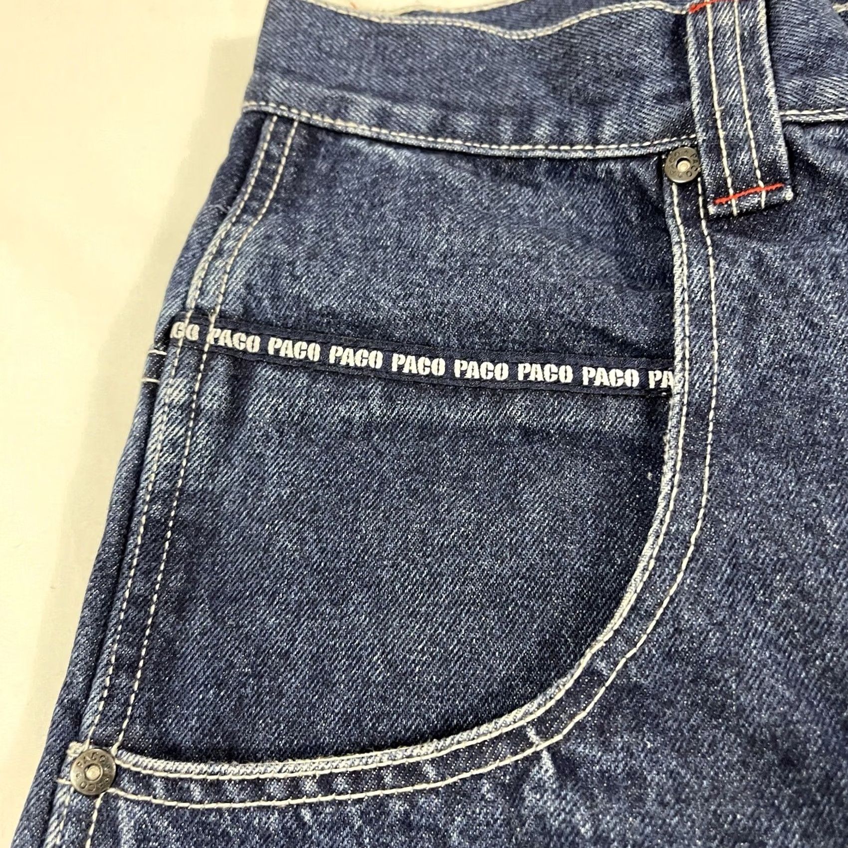 Vintage VINTAGE PACO Jeans Pants Baggy Wide-Leg 32x32 Denim Blue 90s Punk Grunge Hip Hop Unisex Adults Mens Womens Size US 32 / EU 48 - 7 Thumbnail