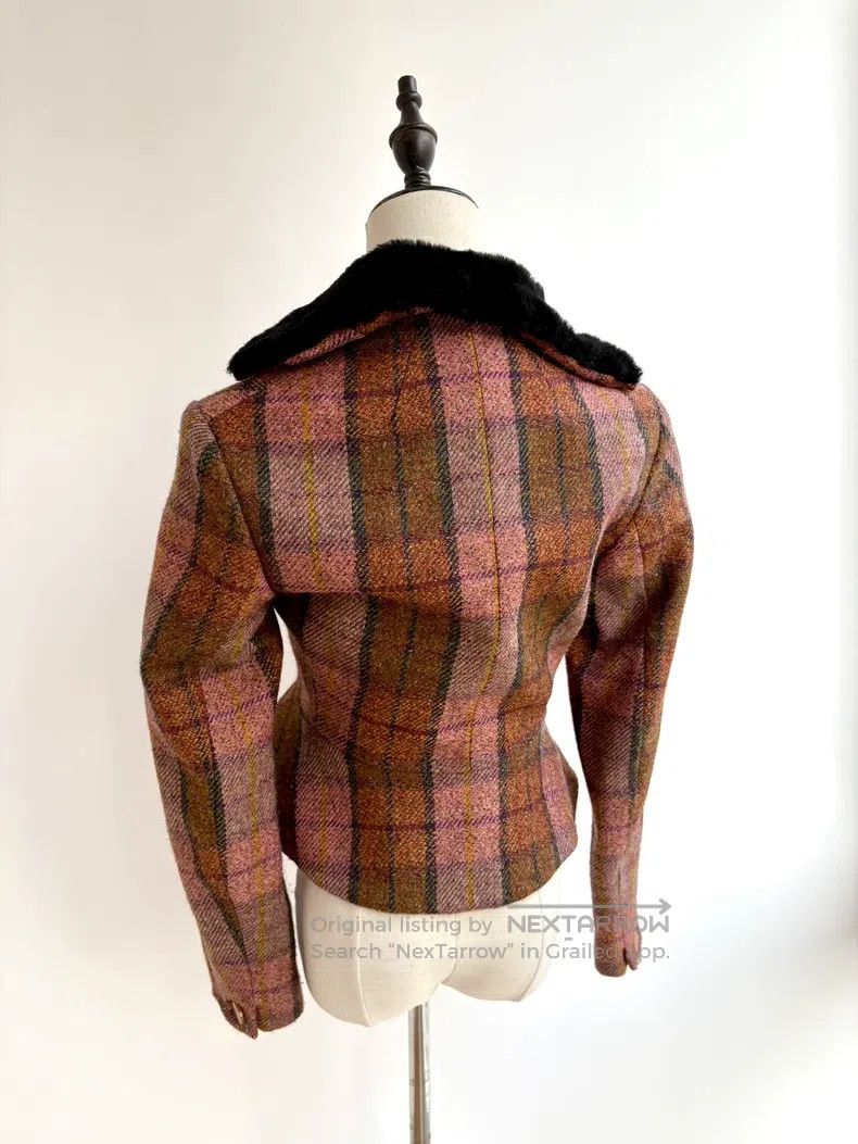 Vivienne Westwood Vivienne Westwood Orange and Black Plaid Wool Blazer with Size XS / US 0-2 / IT 36-38 - 4 Thumbnail