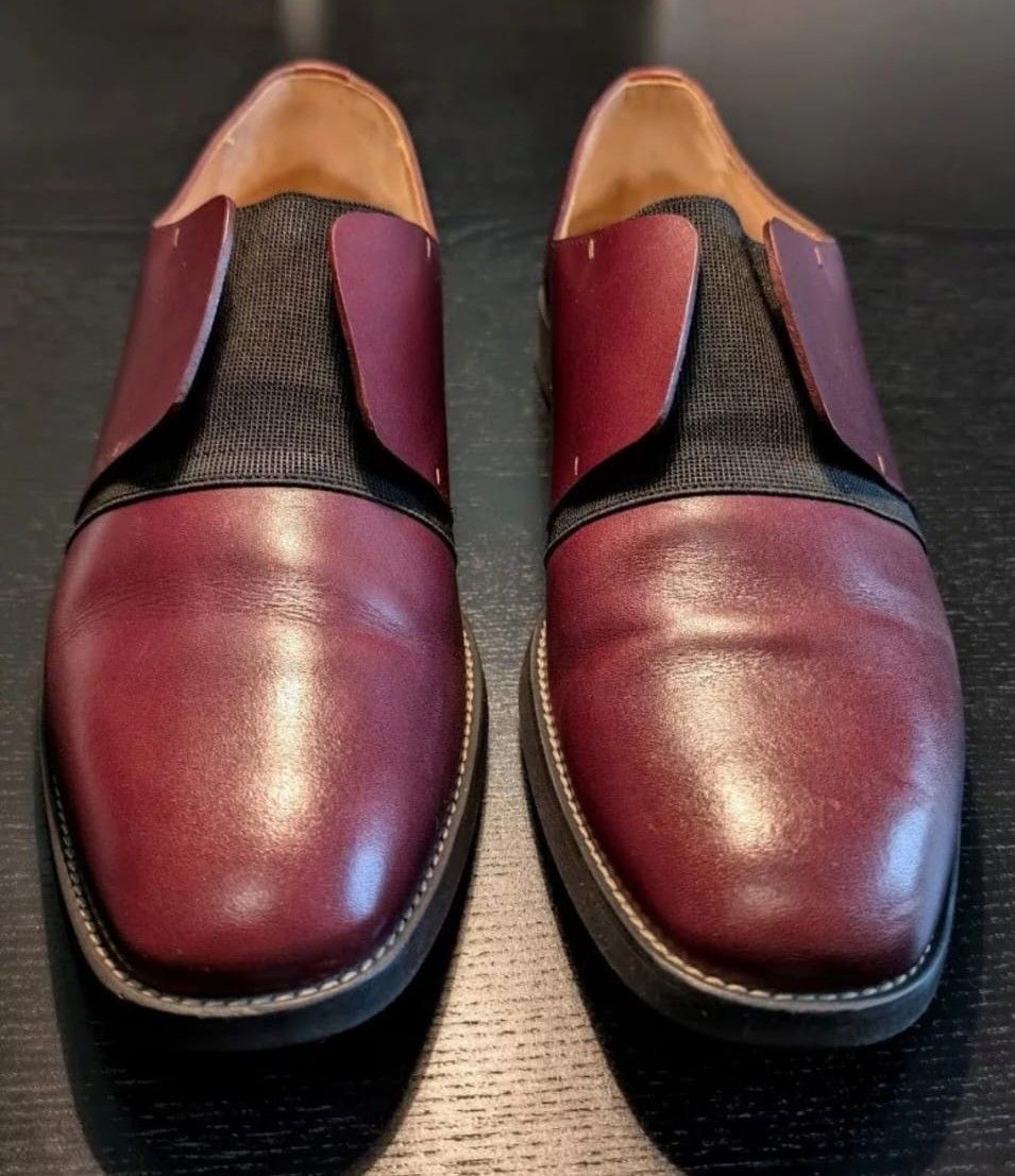 Maison Margiela Maison Martin Margiela Men's Slip on Shoes Burgundy EU 45 Size US 12 / EU 45 - 3 Thumbnail