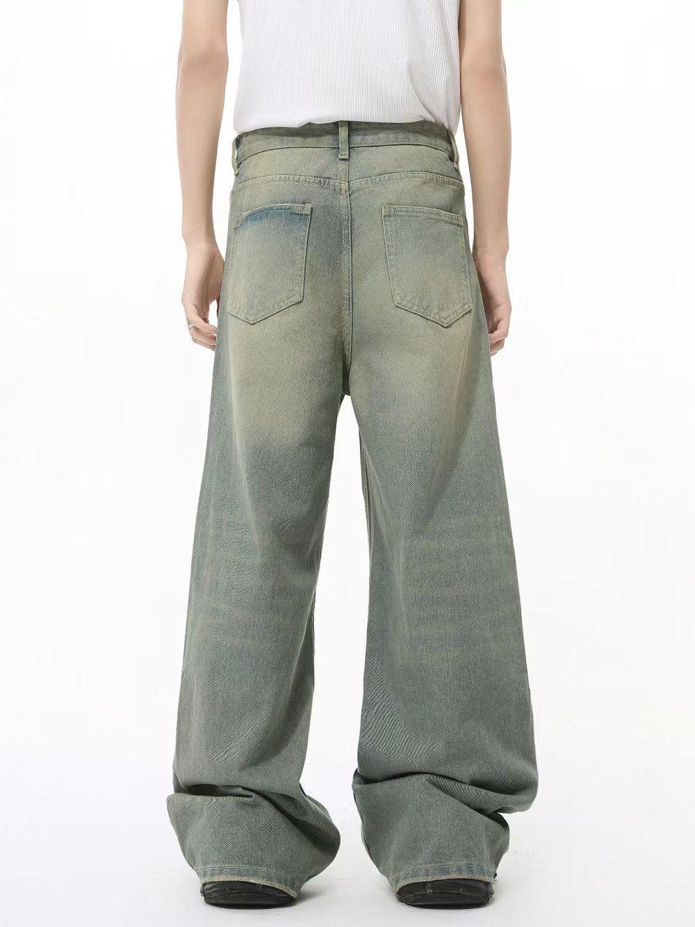 Japanese Brand × Jean Vintage Washed Straight Leg Wide Leg Loose Jeans Size US 30 / EU 46 - 4 Thumbnail