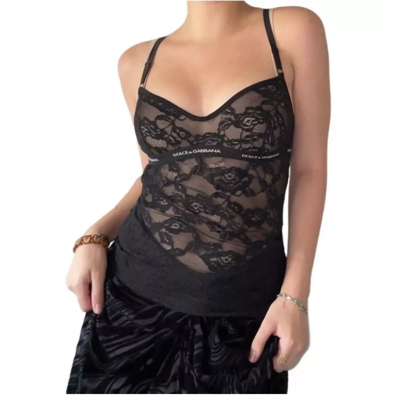 Dolce & Gabbana Vintage Dolce&Gabbana Lace Bustier Camisole Top Size S / US 4 / IT 40 - 2 Thumbnail