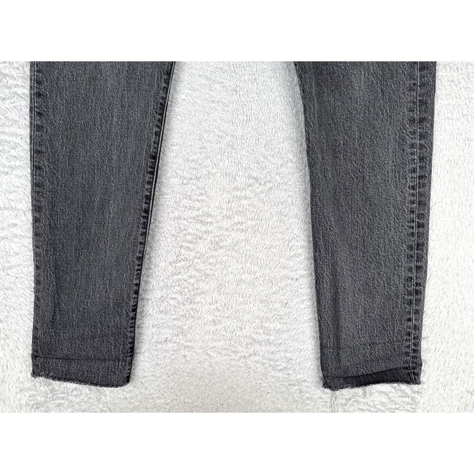 Levi's Levi's 501 Jeans Womens W31 L30 High Rise Slim Tapered Charcoal Gray Denim Stretch 5-Pocket Size 24" / US 00 / IT 34 - 2 Thumbnail