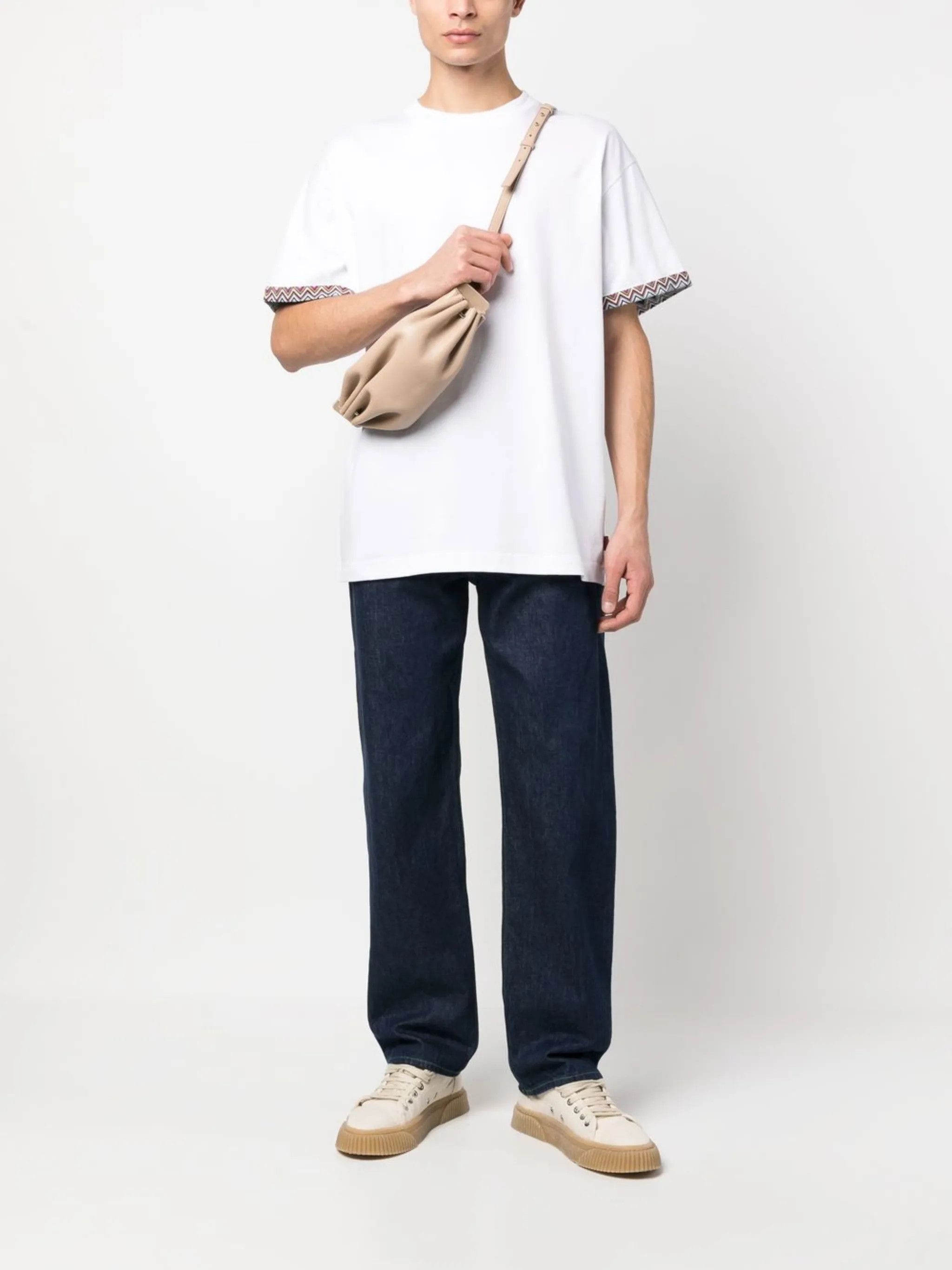 Missoni o1y0225 Crewneck T-Shirt in White Size US M / EU 48-50 / 2 - 5 Thumbnail