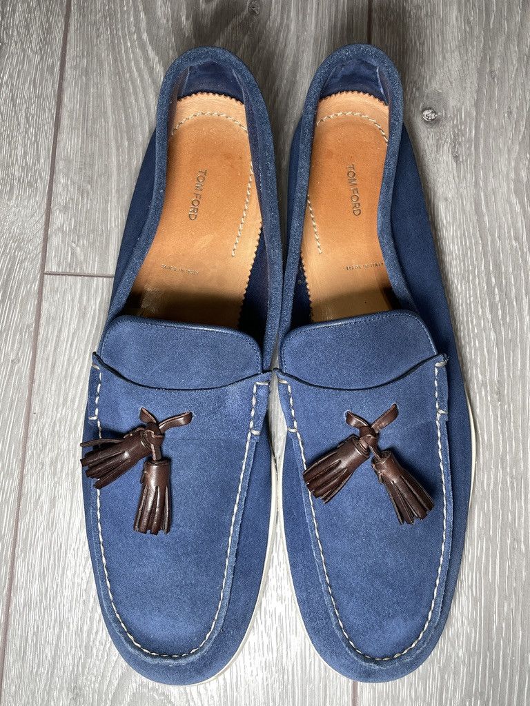 Tom Ford TOM FORD Suede Tassel Brown Leather Loafers Dress Shoes Size US 13 / EU 46 - 2 Thumbnail