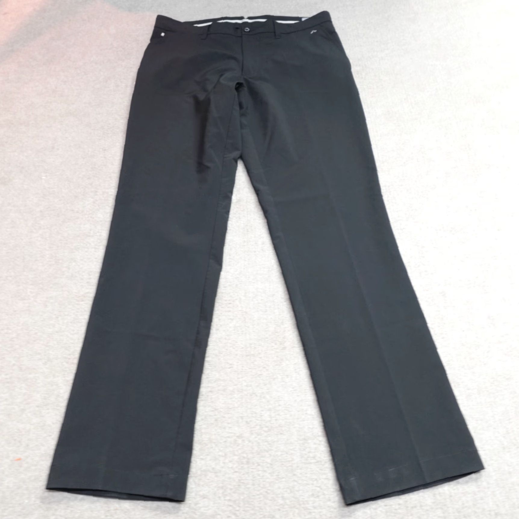 J.Lindeberg VINTAGE J.Lindeberg Pants 33 x 34 Black Men's Regular Flat Front Polyester Blend Chino Straight Inseam 34 USA 90s Mens Size US 33 - 2 Thumbnail