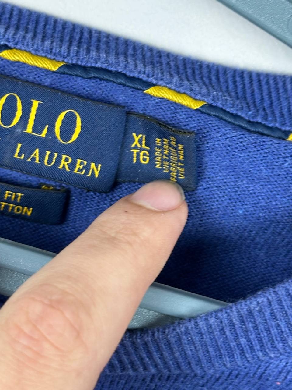 Polo Ralph Lauren VINTAGE Polo Ralph Lauren Sweater Blue Luxury Size US XL / EU 56 / 4 - 7 Thumbnail