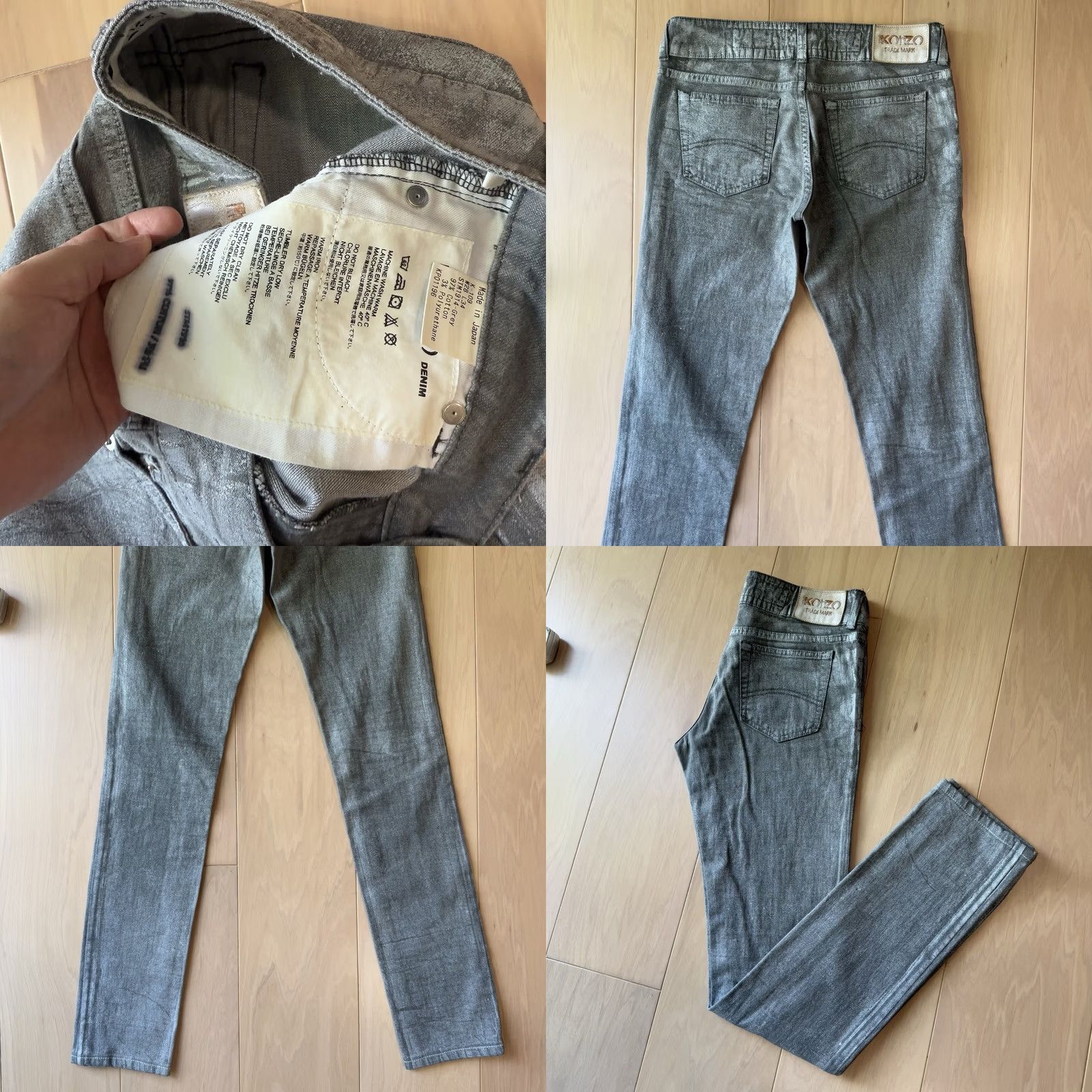Denime KohZo Series 004 Jeans 28 Gray Slim Striaght Denim Streetwear Made in Japan Men Size US 28 / EU 44 - 8 Thumbnail