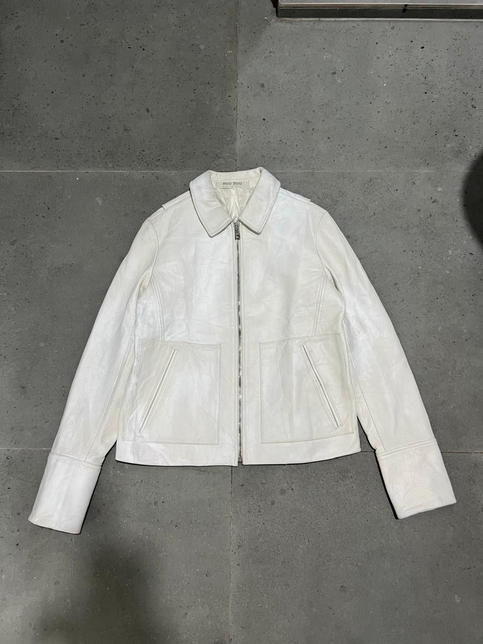 Miu Miu Miu Miu Leather Cafe Racer Jacket Size S / US 4 / IT 40 - 6 Thumbnail