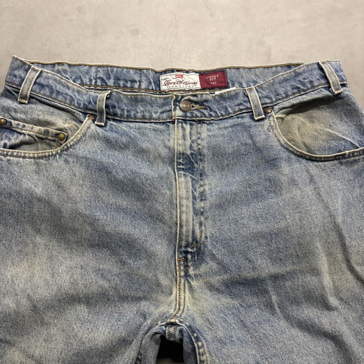 Levi's Crazy Vintage Y2K/2000s Baggy Levis 545 Loose Fit Medium Blue Wash Denim Jeans! Size US 38 / EU 54 - 2 Thumbnail