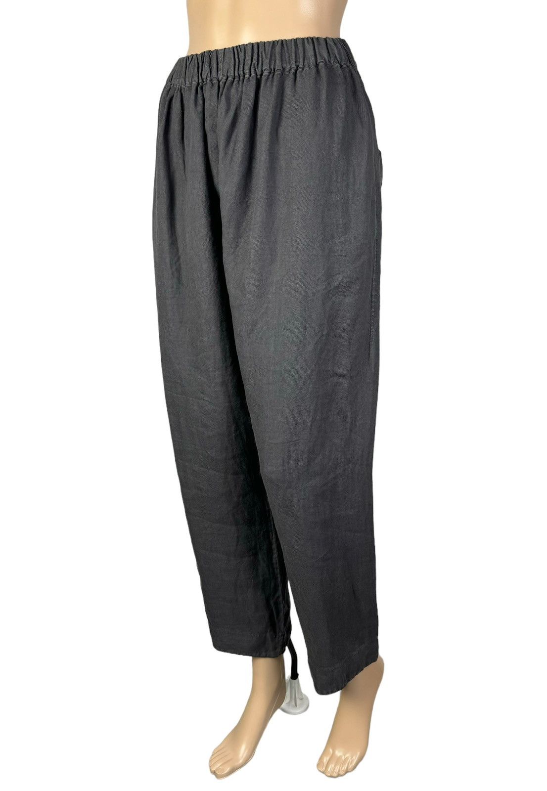 image of Album Di Famiglia Linen Pants Size Xs in Grey, Women's