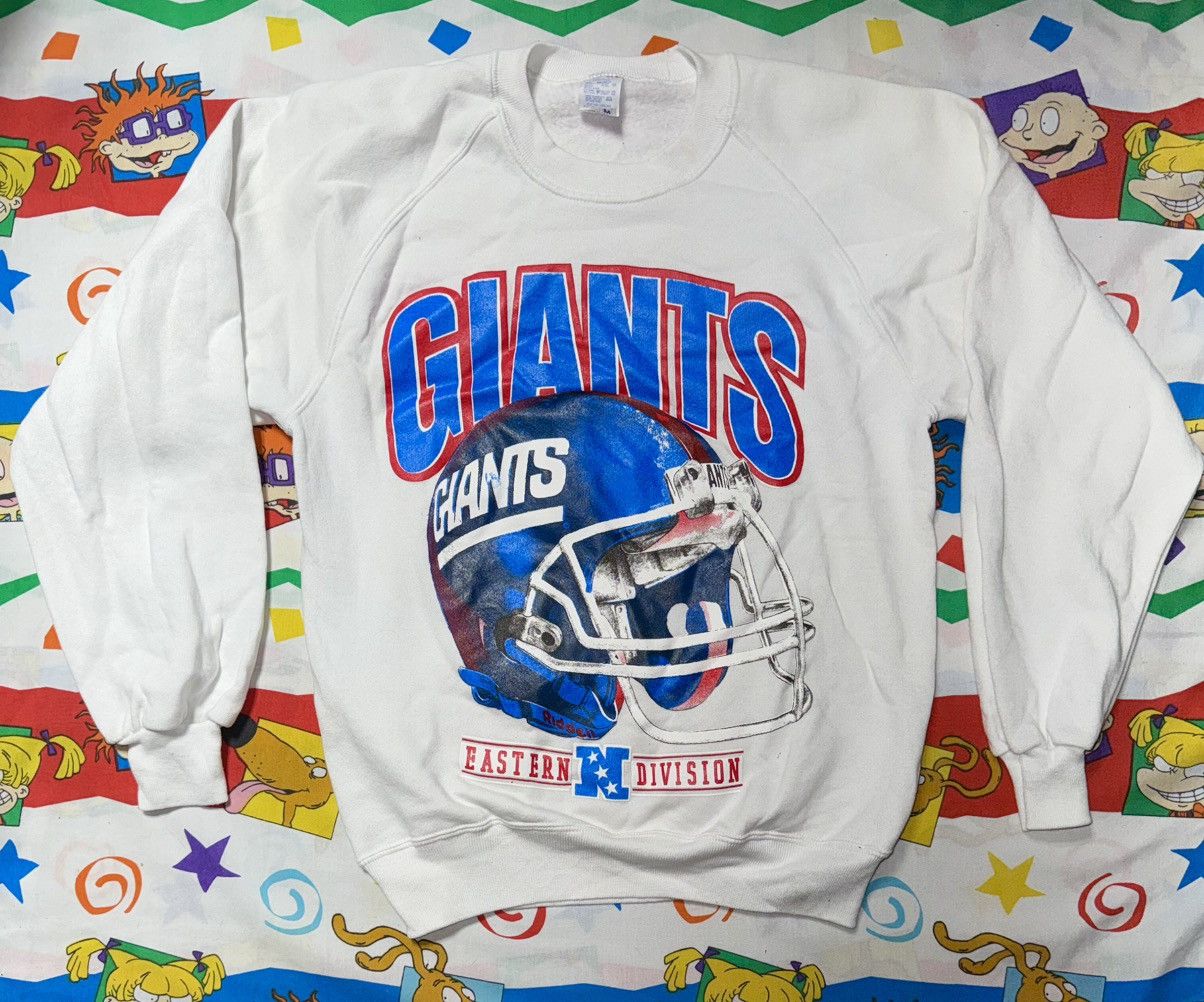 Jerzees NOS Vintage 90s NY Giants Eastern Division White Crewneck Size US M / EU 48-50 / 2 - 2 Thumbnail