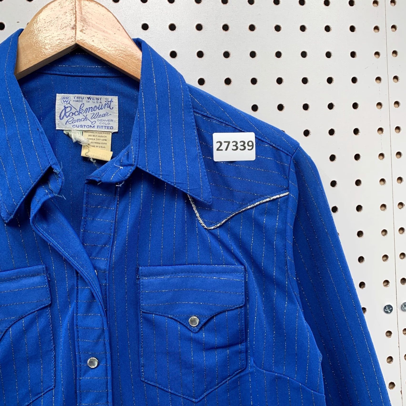Rockmount Ranch Wear VINTAGE Rockmount Ranchwear Blue Striped Long Sleeve Button-Up Pocket Shirt Small Cowboy Western Unisex Size US S / EU 44-46 / 1 - 7 Thumbnail