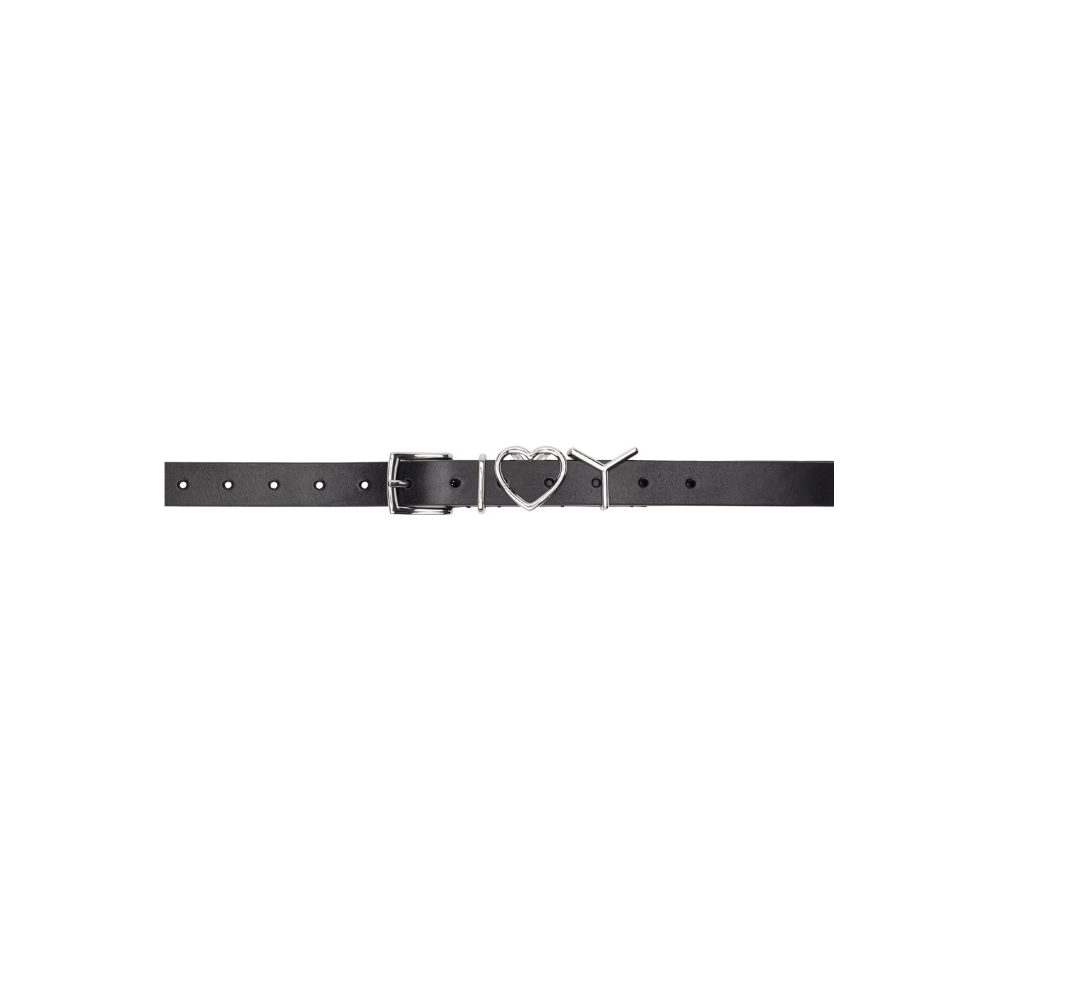 image of Yproject Black Y Heart Belt, Men's