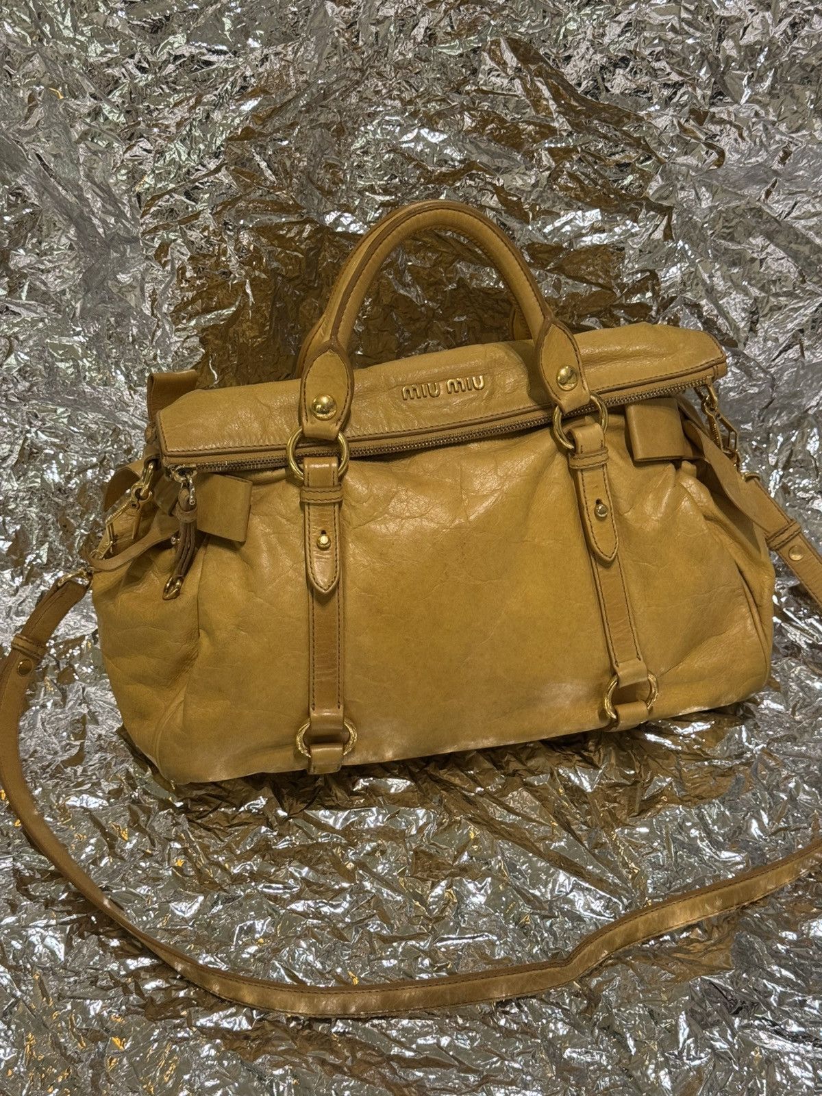 Miu Miu Miu Miu leather bow bag Size ONE SIZE - 1 Thumbnail