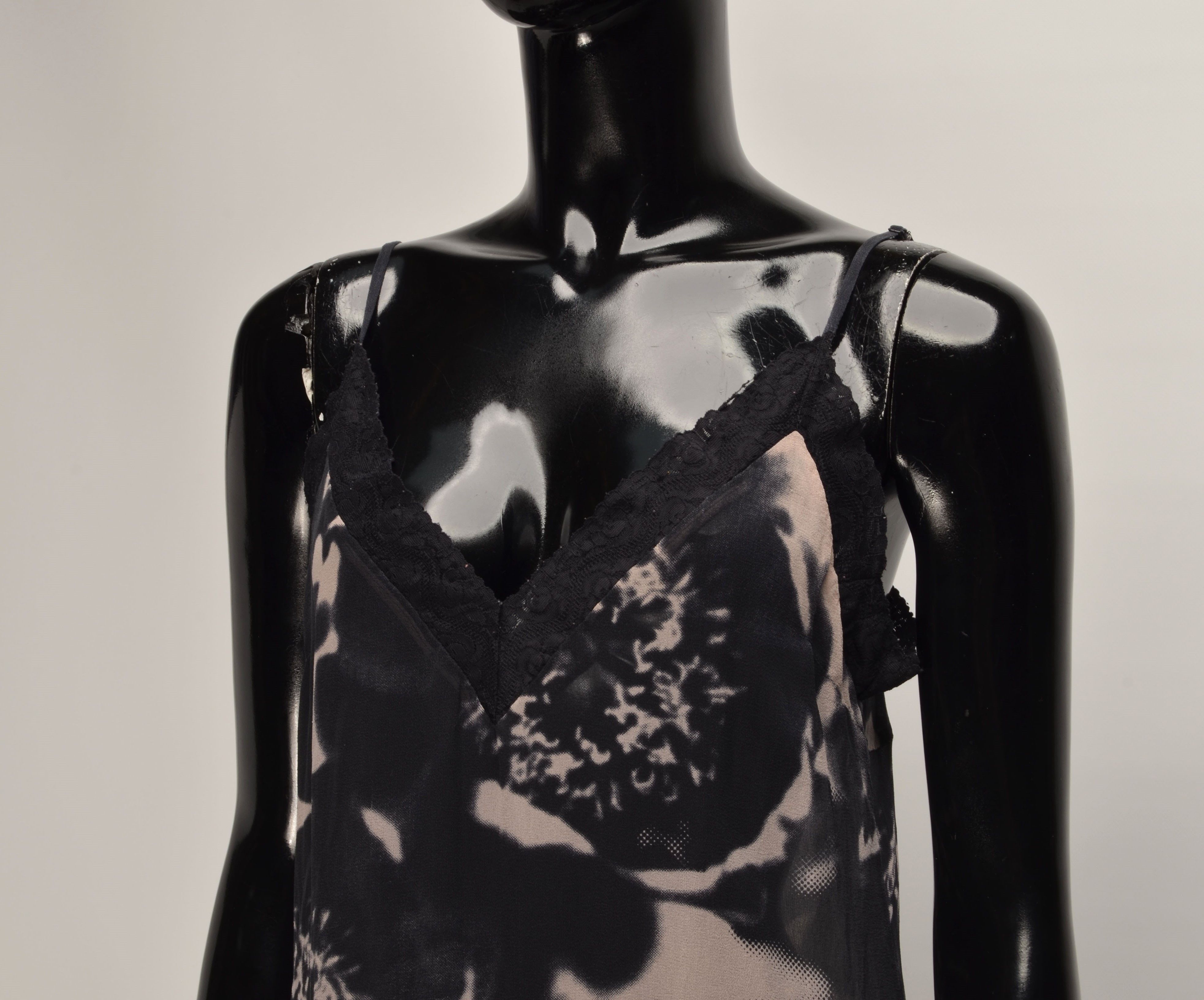 Karl Lagerfeld Karl Lagerfeld for H&M Silk Sheer Cami Coquette Dress Size XL / US 12-14 / IT 48-50 - 2 Thumbnail