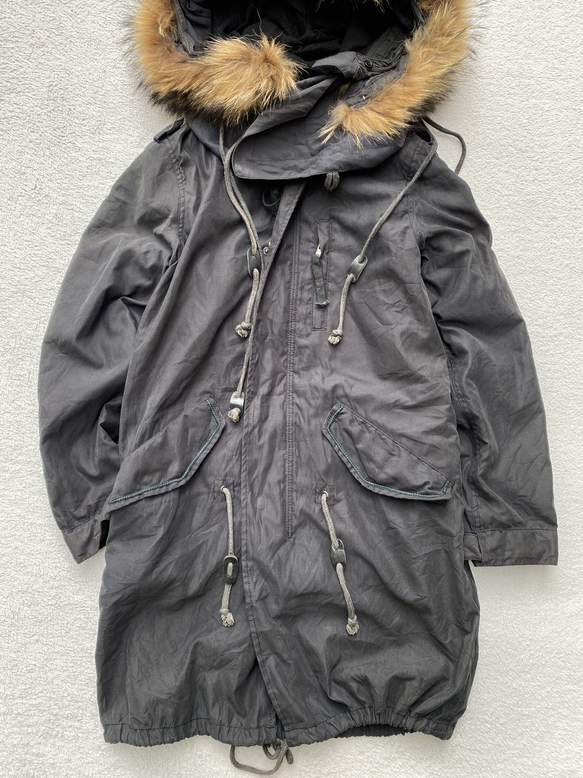 NANO universe 2000s Nano Universe- Fur Parka Gothic Jacket Size S / US 4 / IT 40 - 4 Thumbnail