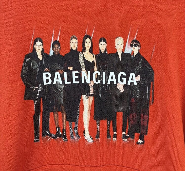 Balenciaga Balenciaga Orange Band Portrait Hoodie2412-Nextarrow Size US S / EU 44-46 / 1 - 4 Thumbnail