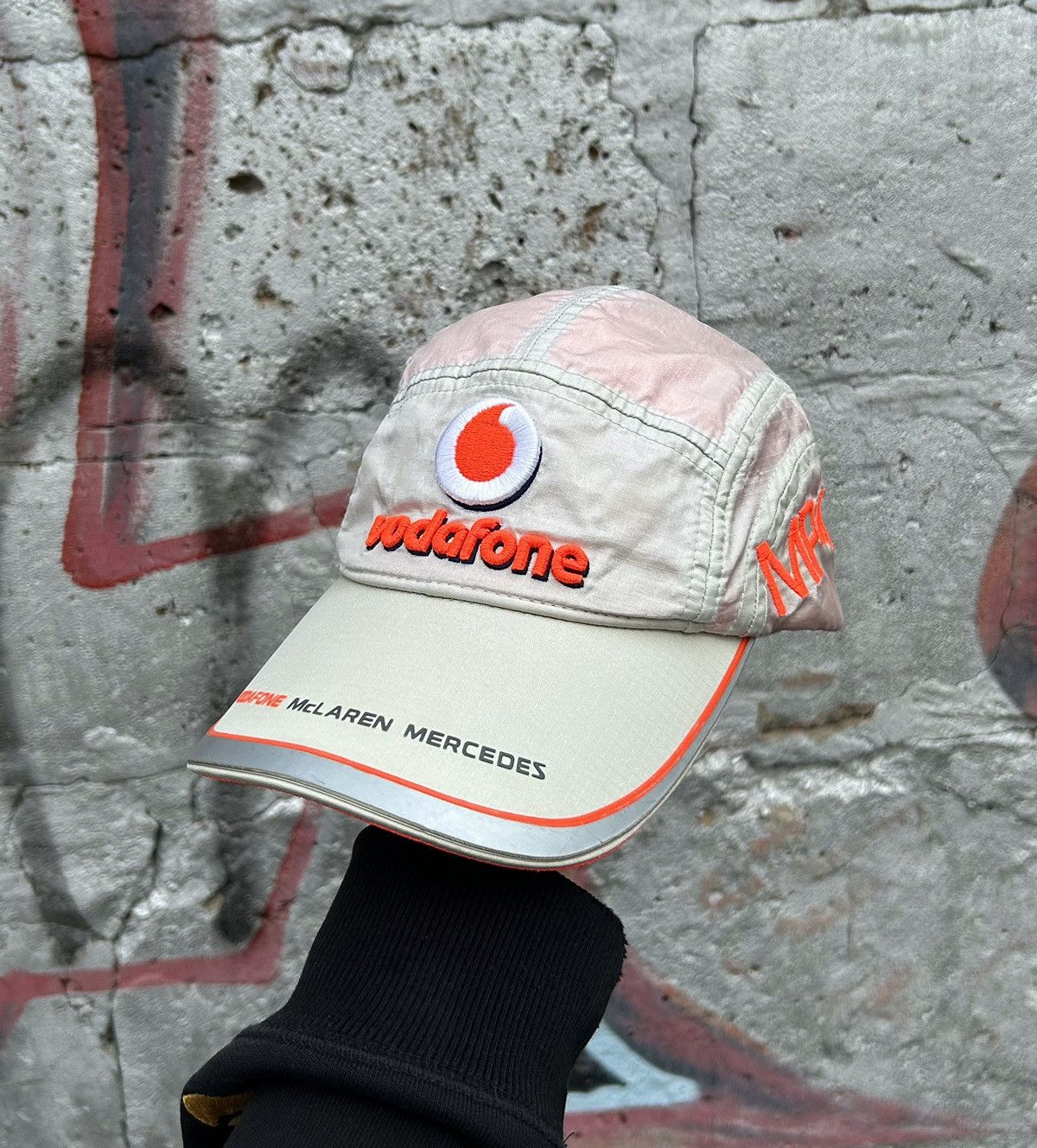 Malcolm McLaren × Mercedes-Benz Mercedes McLaren Vodafone F-1 Racing Nylon 5 Panel Cap Size ONE SIZE - 1 Thumbnail