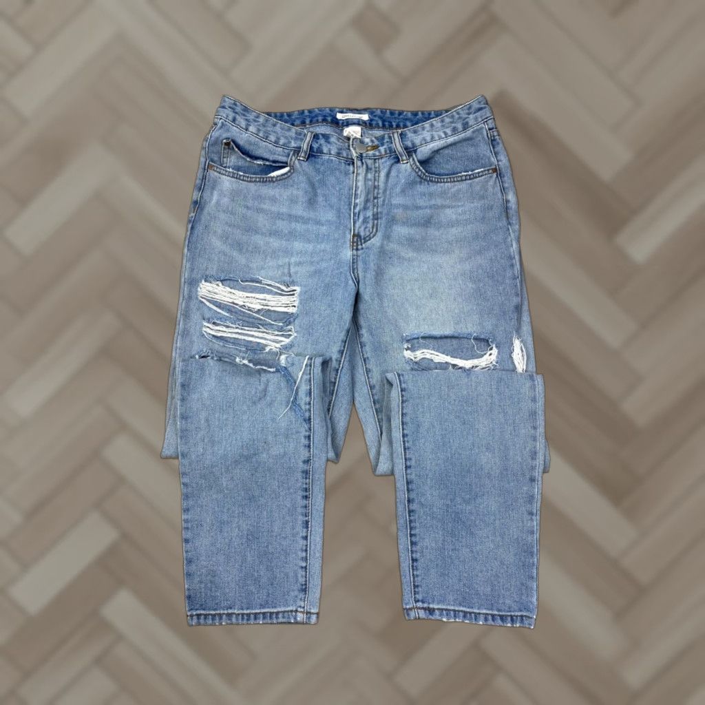 Billabong Billabong Denim Jeans Womens 29 Blue Light Wash Ripped Tapered Pockets Casual #6793 Size 29" - 1 Thumbnail