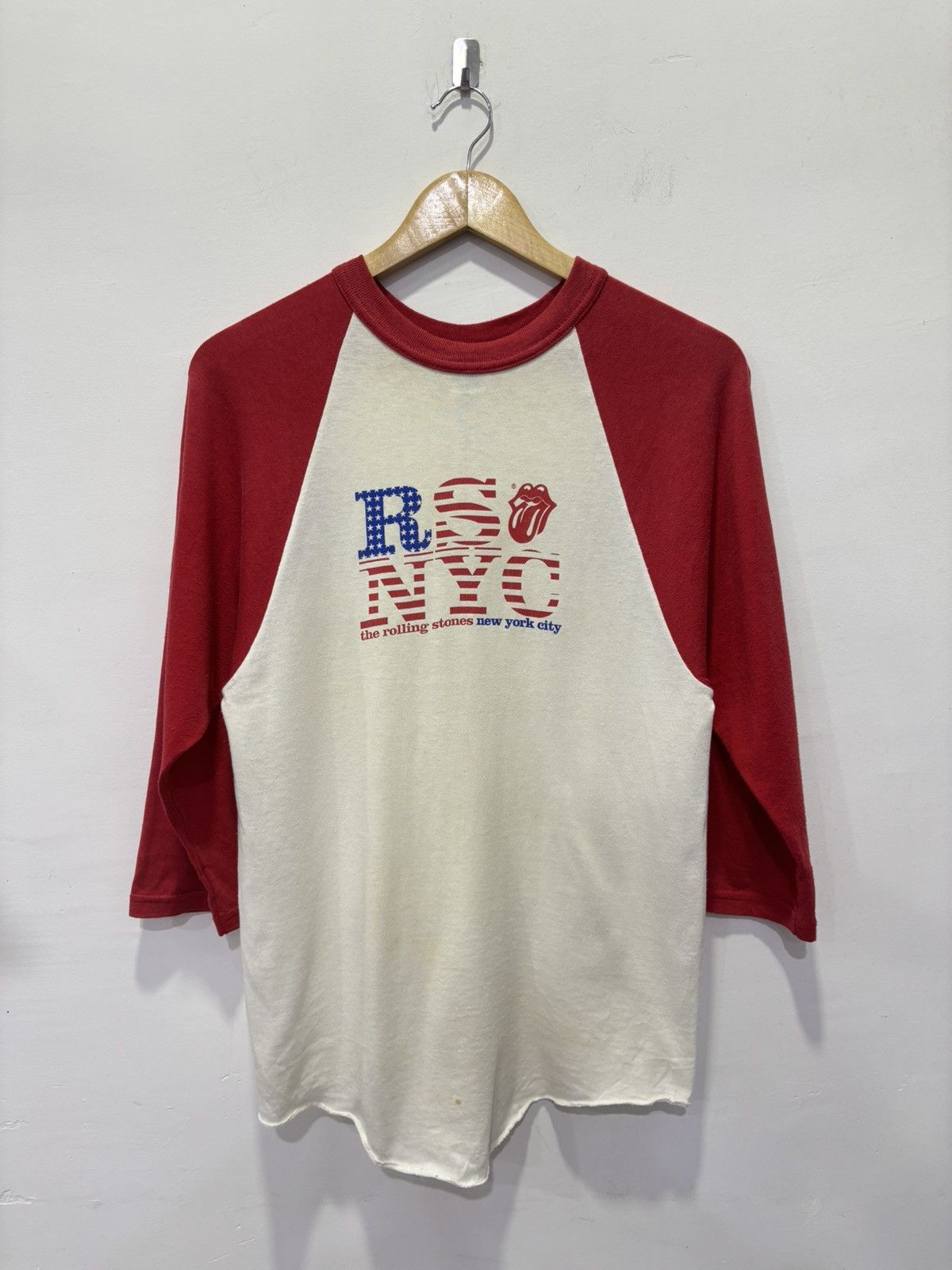 Band Tees × The Rolling Stones × Vintage Vintage The Rolling Stones Raglan Shirt Size US S / EU 44-46 / 1 - 1 Thumbnail
