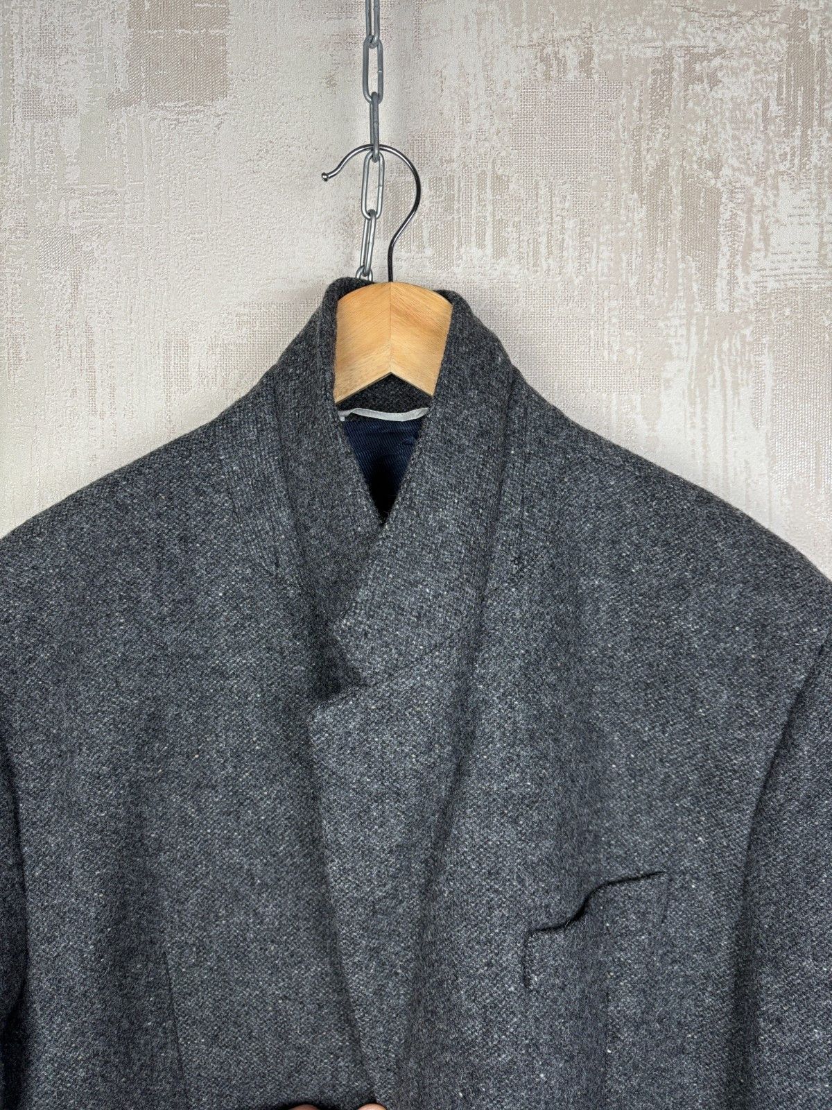 Other 7d Collection Twentyfour Wool Melange Grey Blazer Jacket Size 40R - 7 Thumbnail