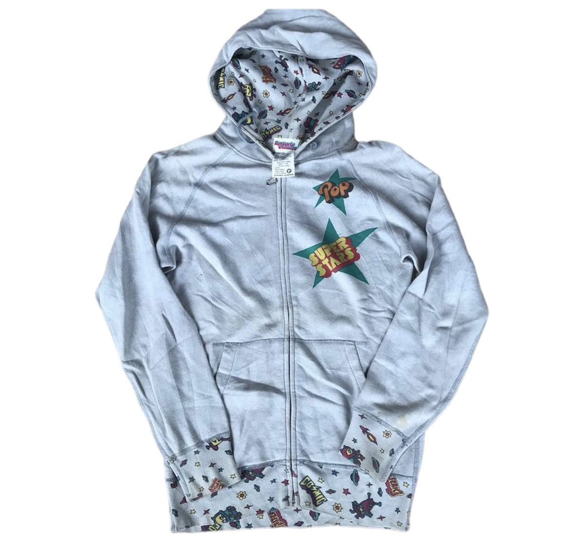 image of Vintage Hysteric Glamour Zip Hoddie in Grey, Men's (Size Medium)