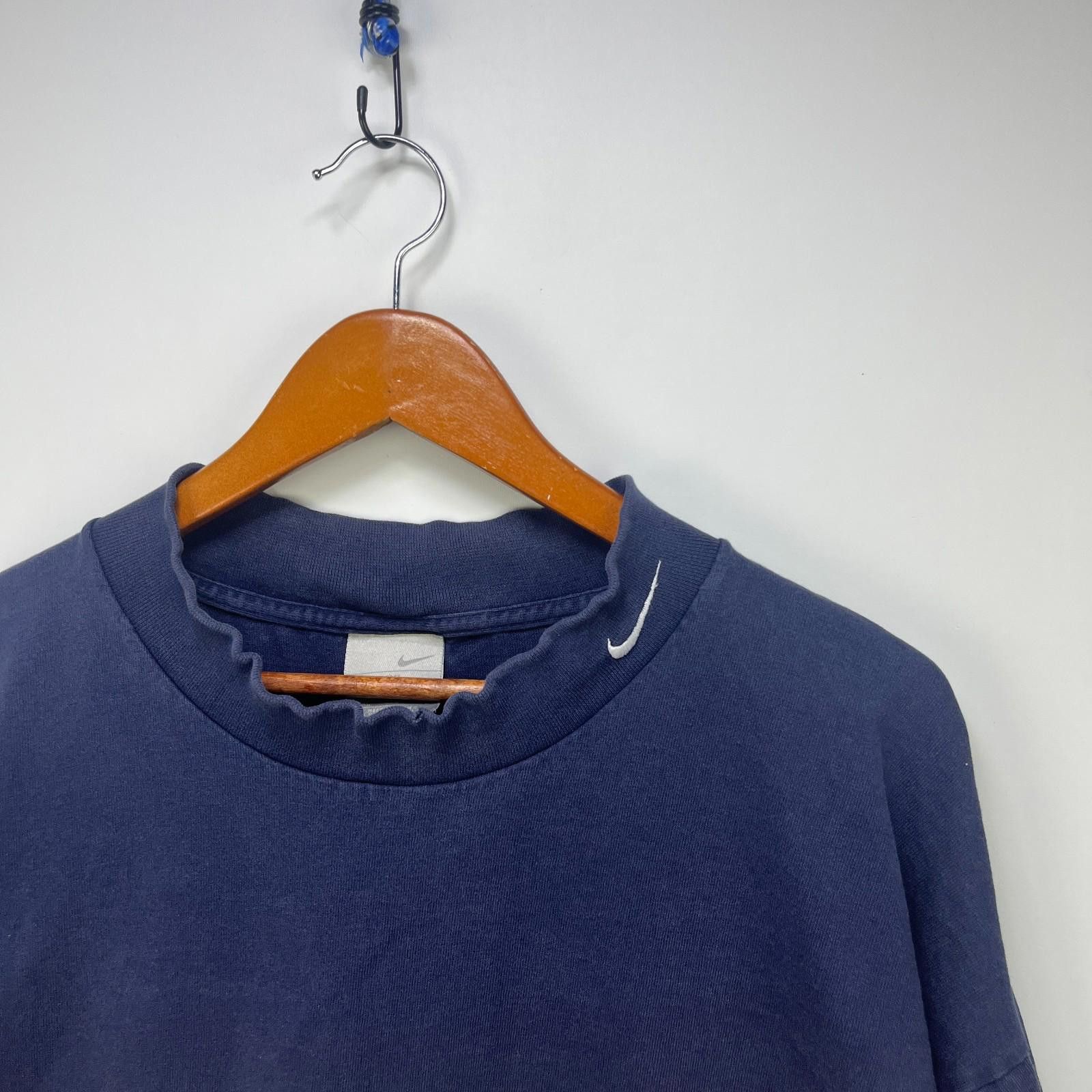 Nike Vintage Nike Swoosh Mock Neck Long Sleeve Shirt 2XL Size US XXL / EU 58 / 5 - 2 Thumbnail