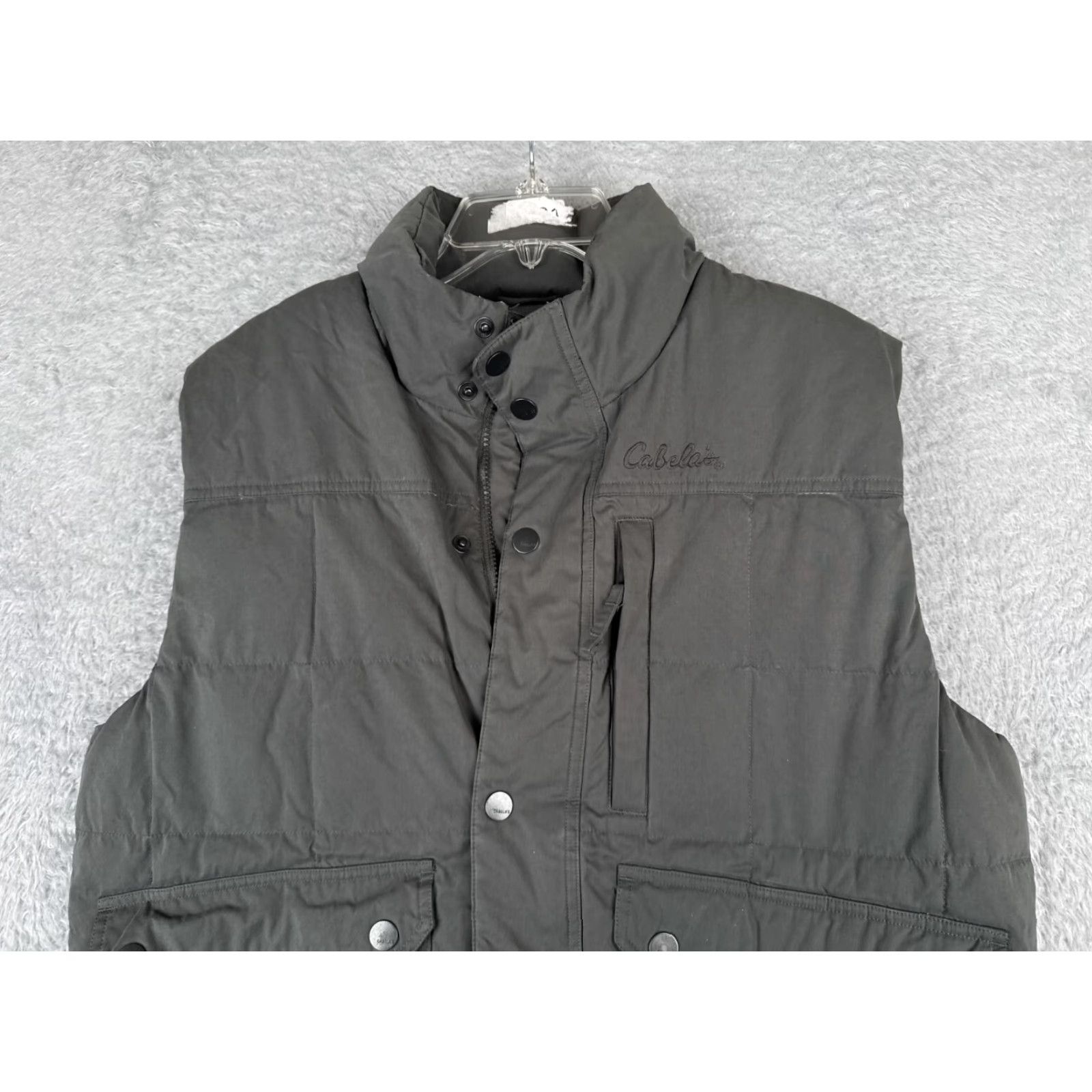 Vintage VINTAGE Cabela's Vest Mens Gray Down Insulation Pockets Lined Fleece Warm Outdoor Sport Regular M Size US M / EU 48-50 / 2 - 4 Thumbnail