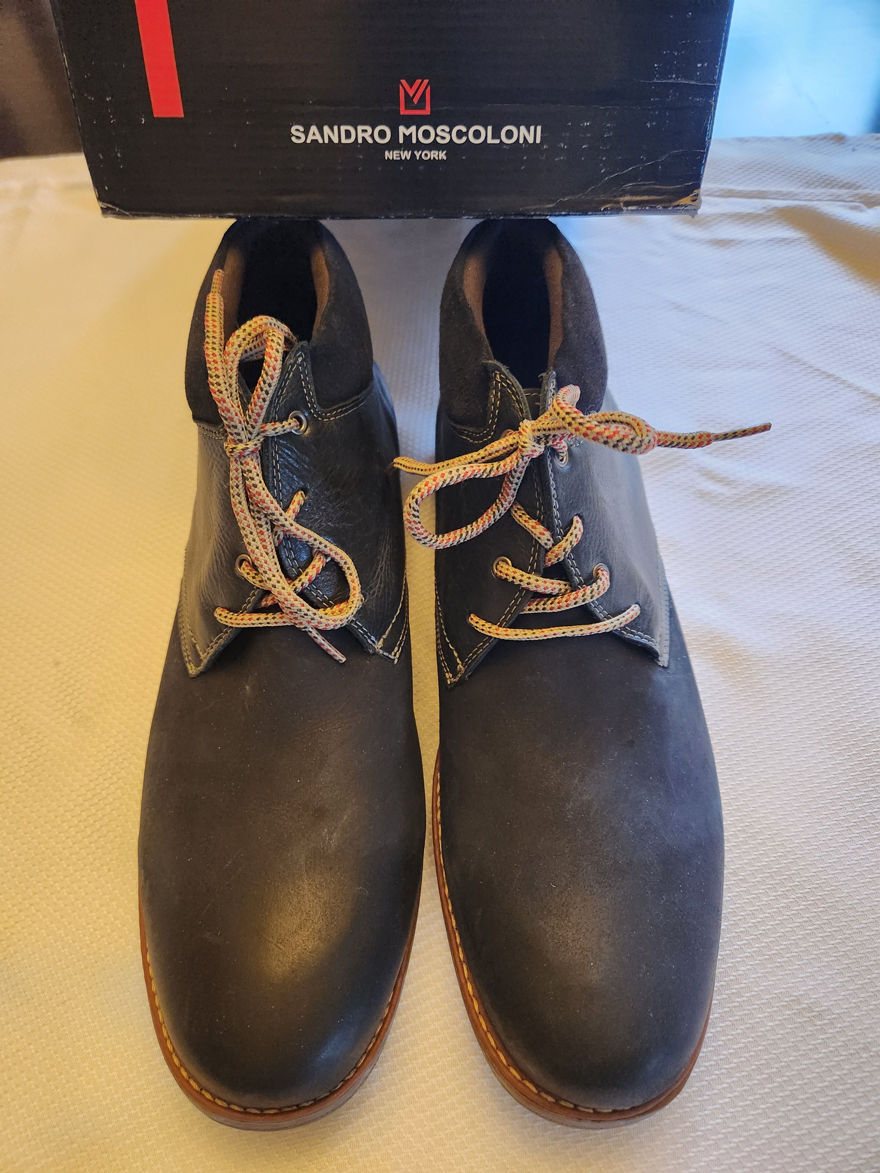 Sandro Moscoloni NIB Men's Shawn 4 Eyelet Plain Toe Chukka Boots Size US 13 / EU 46 - 1 Thumbnail