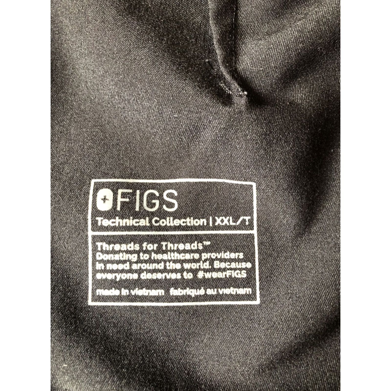 Vintage FIGS Technical Collection Pants Mens 2XL Black Drawstring Straight Leg Workwear Casual 32in Inseam Mens Size US 39 - 6 Thumbnail