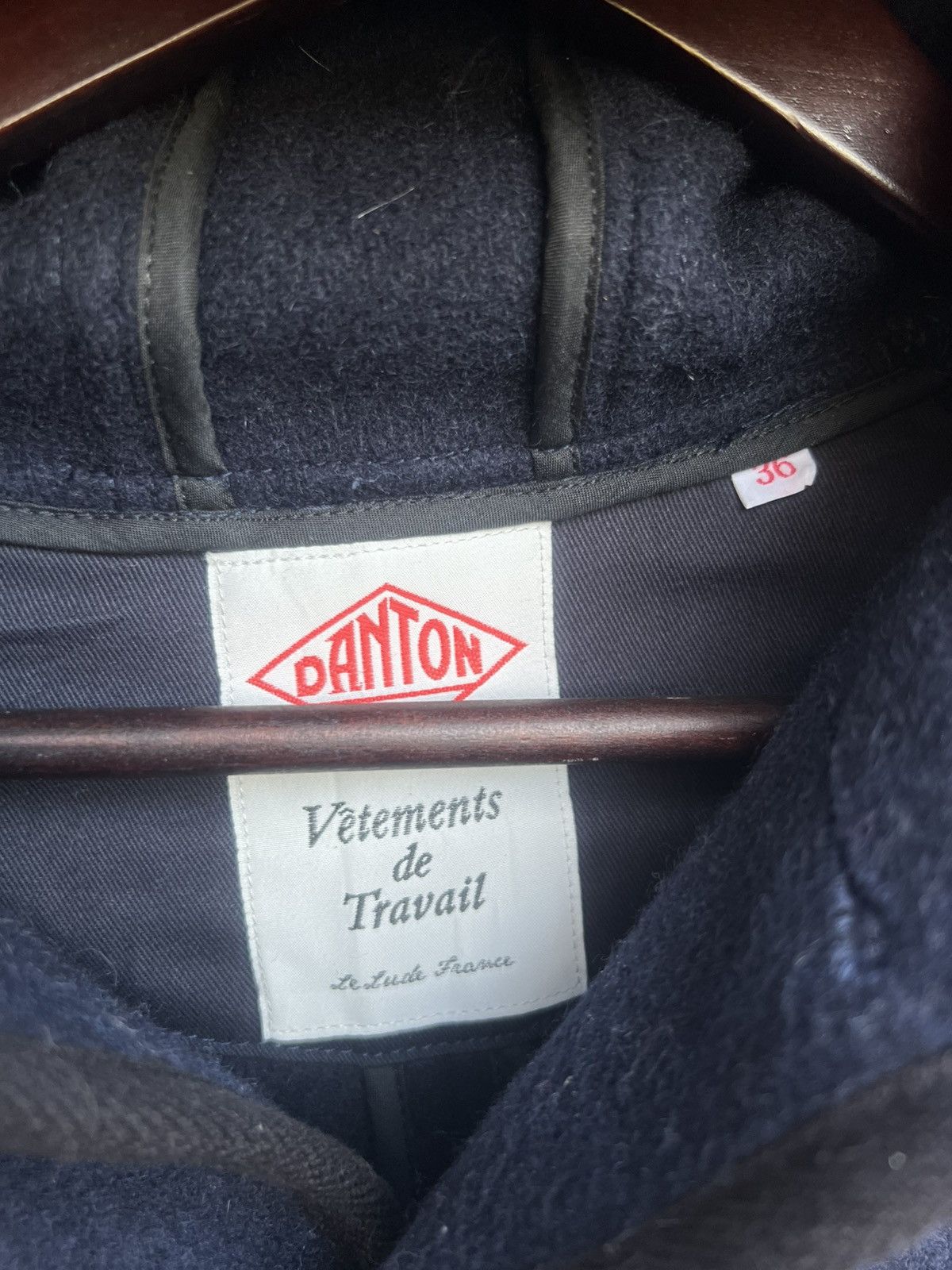 Danton Danton Vetements de Travail Wool Jacket With Hoodie Size XS / US 0-2 / IT 36-38 - 6 Thumbnail
