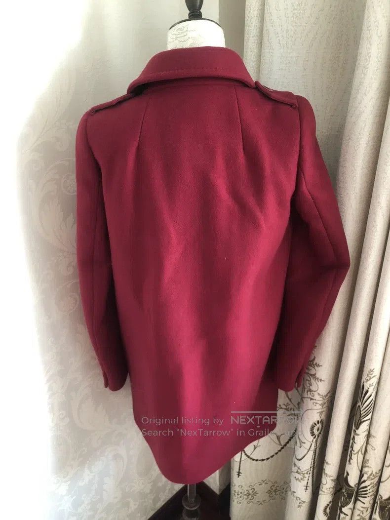 Max Mara Max Mara Red Wool Coat Size XXS / US 00 / IT 34 - 3 Thumbnail