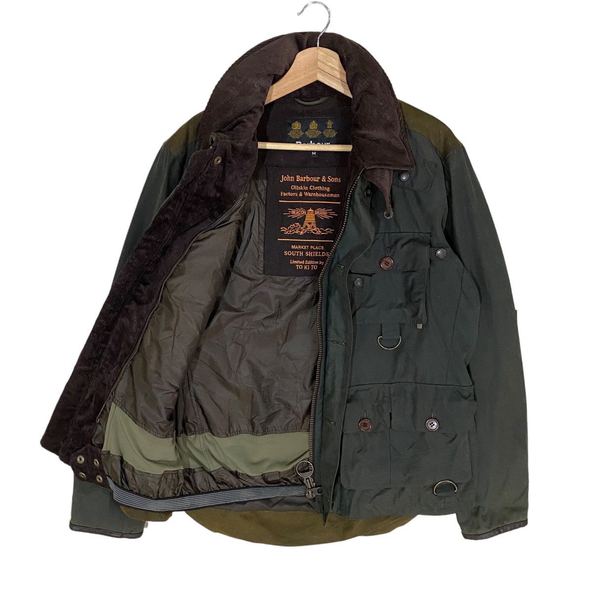 🔥BARBOUR TOKITO “SPEY FISHING' TACTICAL POCKET WAXED JACKET