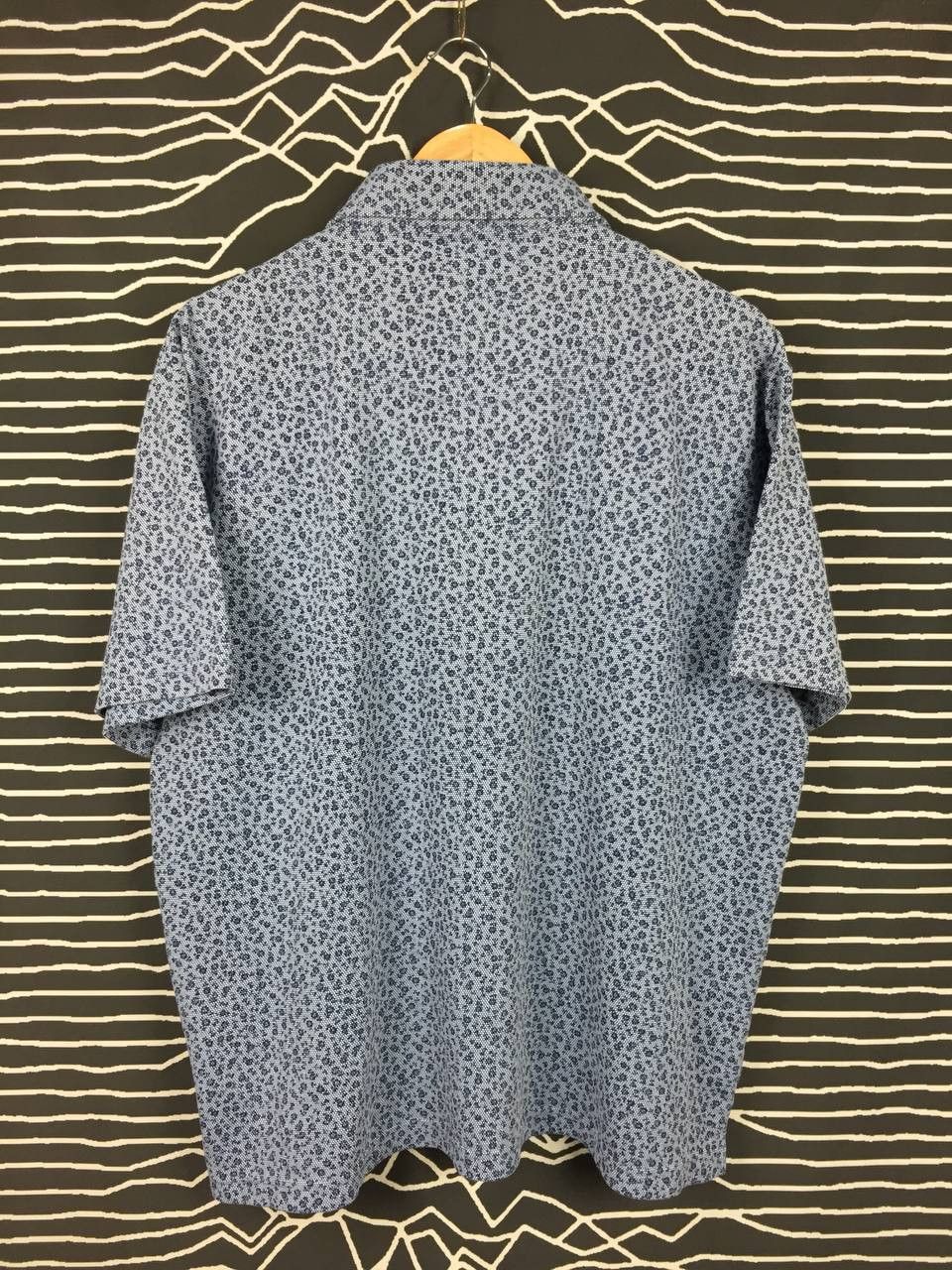 Vintage Vtg Import Post Blue Floral Patterned Polo Tee Size US XXL / EU 58 / 5 - 5 Thumbnail