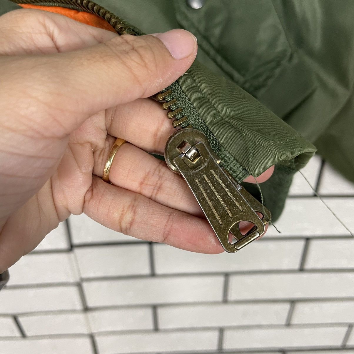 Japanese Brand Phantom Military MA-1 Nylon Flight Bomber Jacket Size US L / EU 52-54 / 3 - 16 Thumbnail