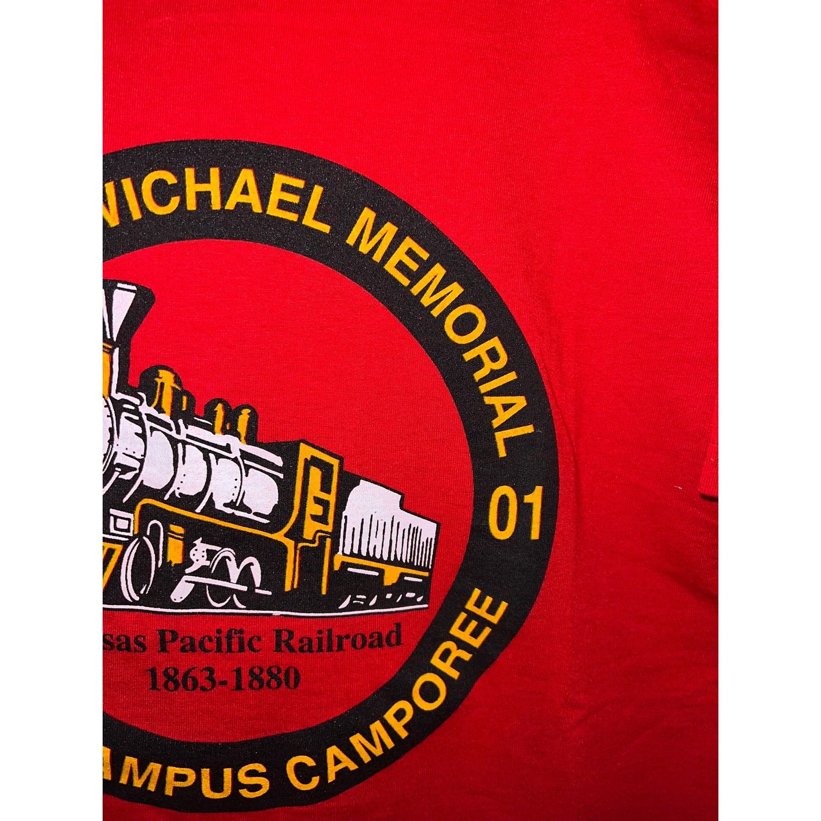 Fruit Of The Loom Vintage Train Shirt Howard Wichael Memorial FHSU 2001 Tee XL Size US XL / EU 56 / 4 - 4 Thumbnail